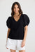 Abigail Vneck Tee - Black