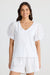Abigail Vneck Tee - White
