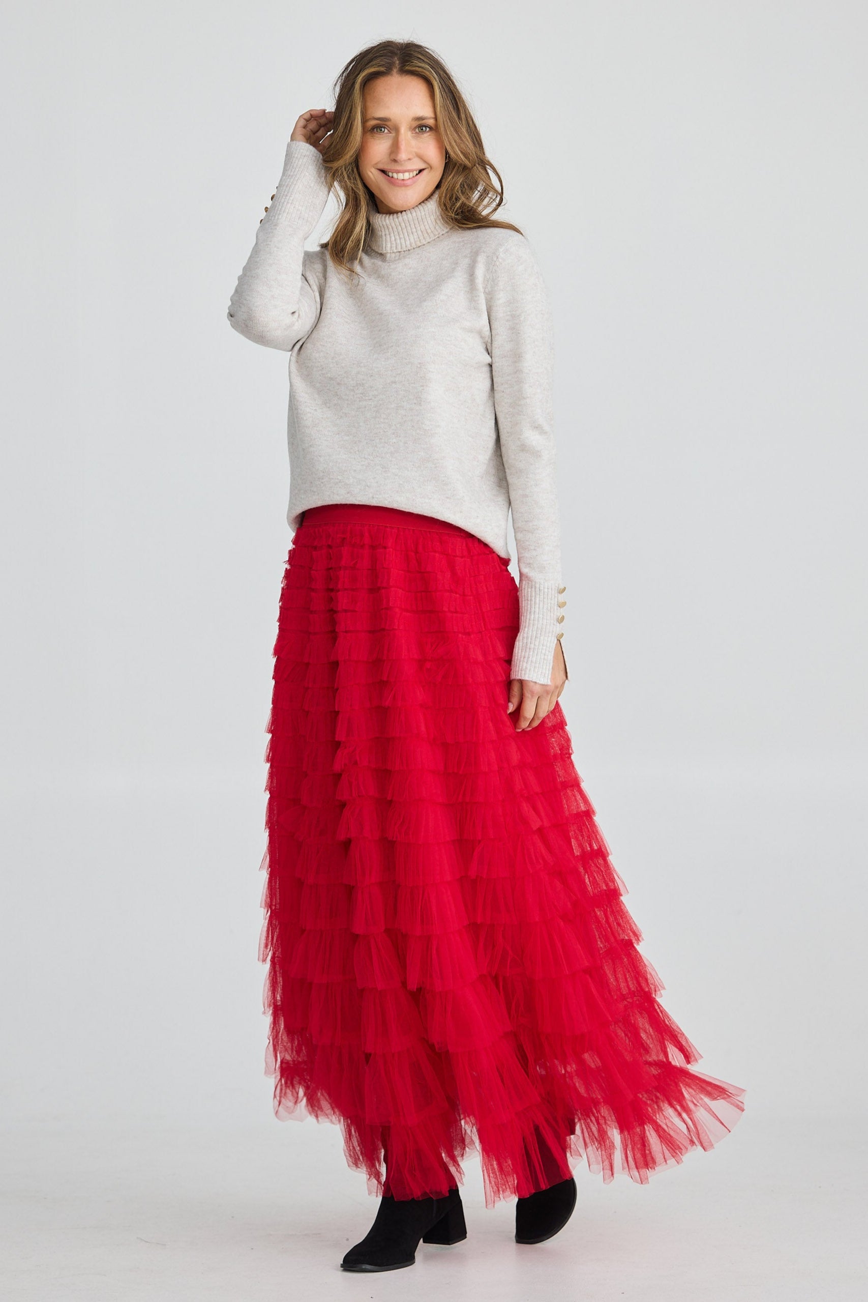 Chance Skirt - Berry Red - Brave+True