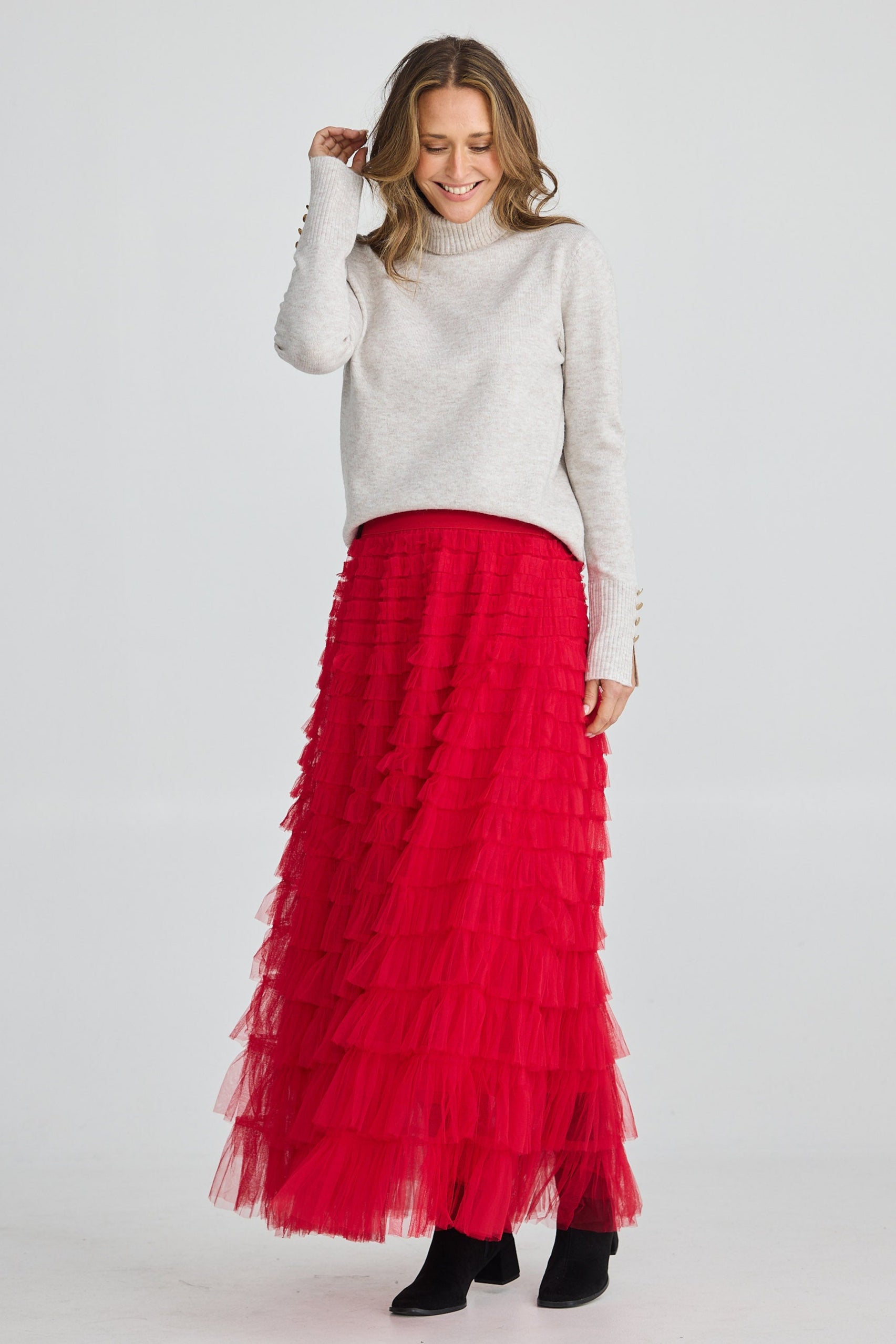 Chance Skirt - Berry Red - Brave+True