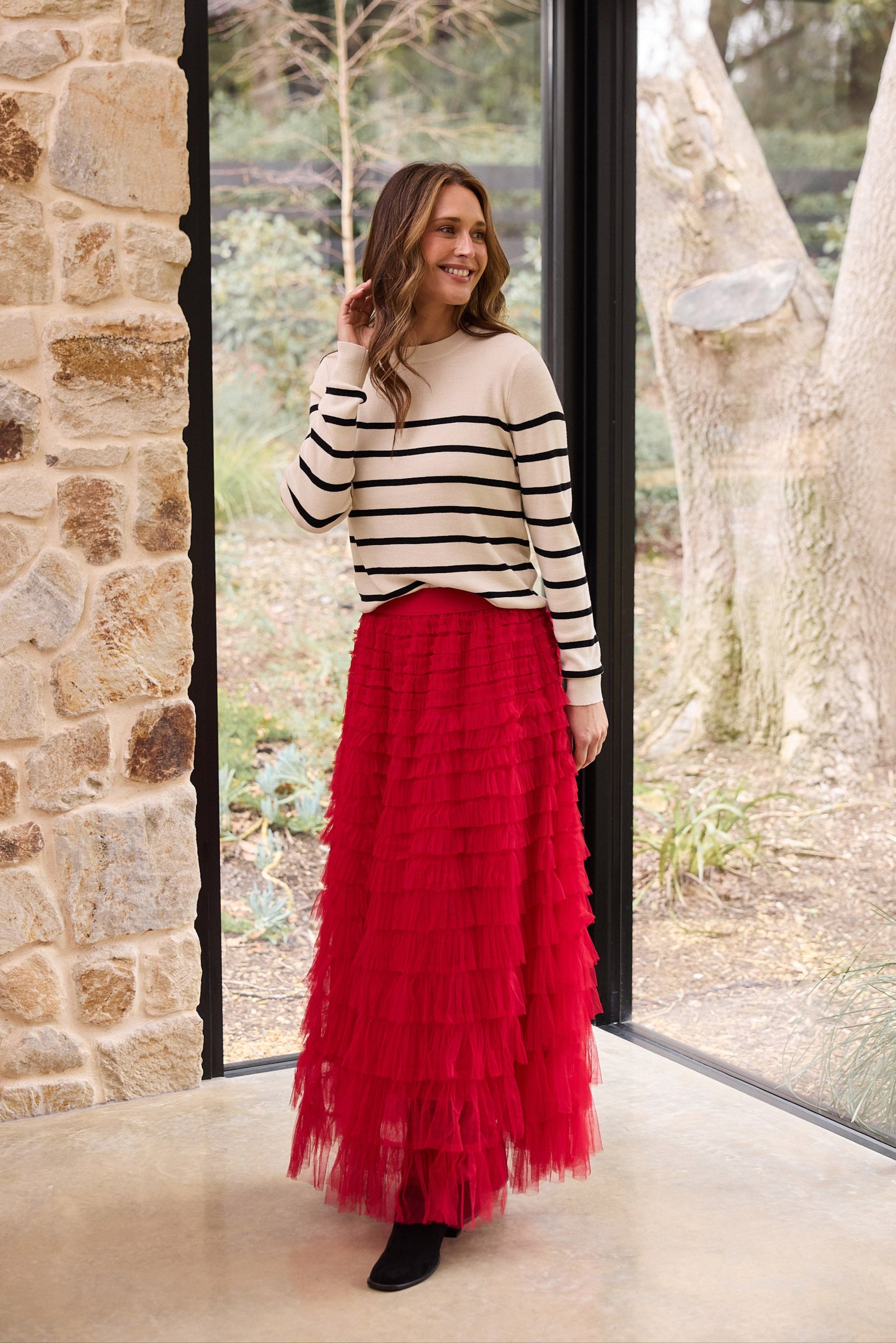 Chance Skirt - Berry Red - Brave+True