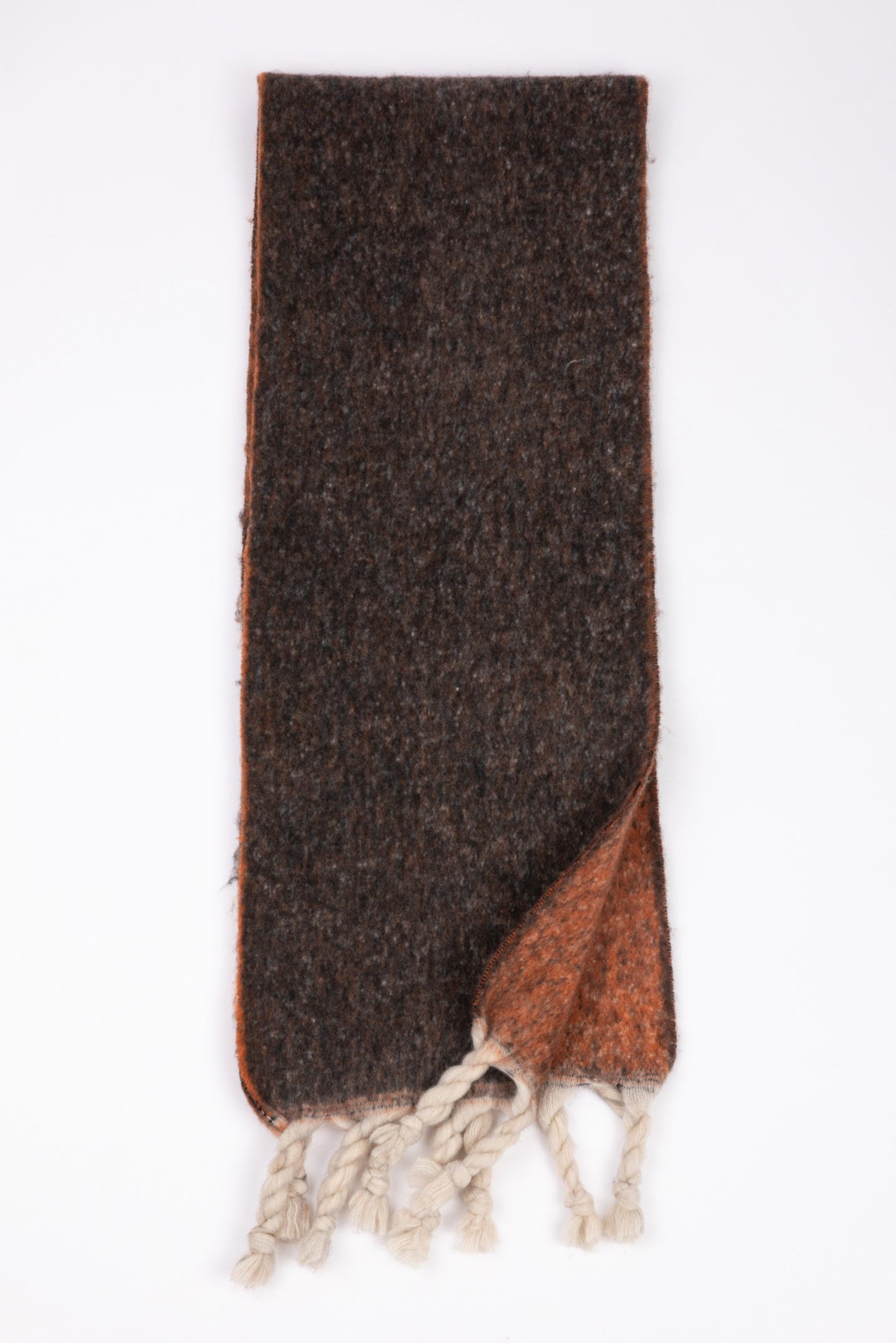 Tully Scarf - Orange W Brown