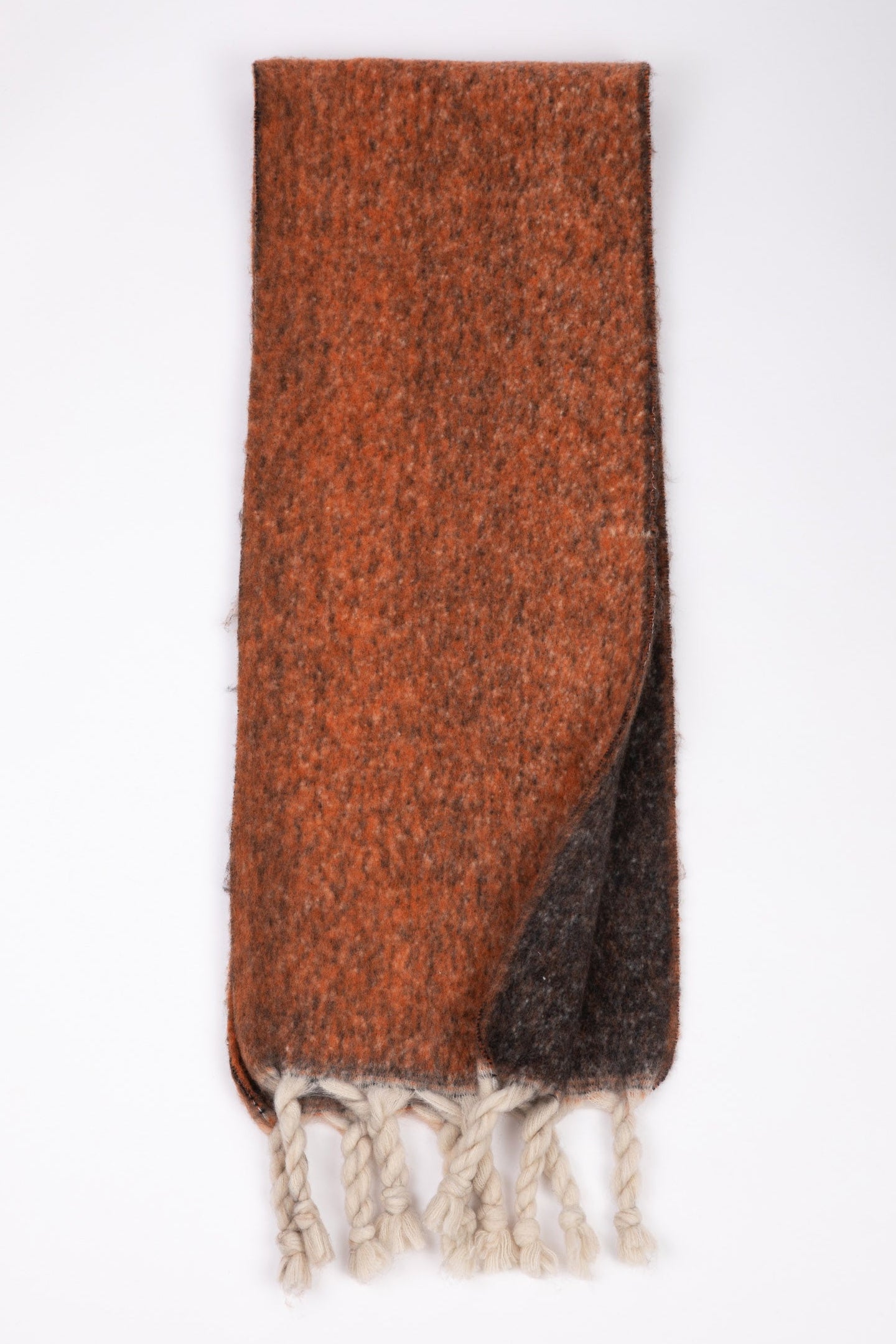 Tully Scarf - Orange W Brown