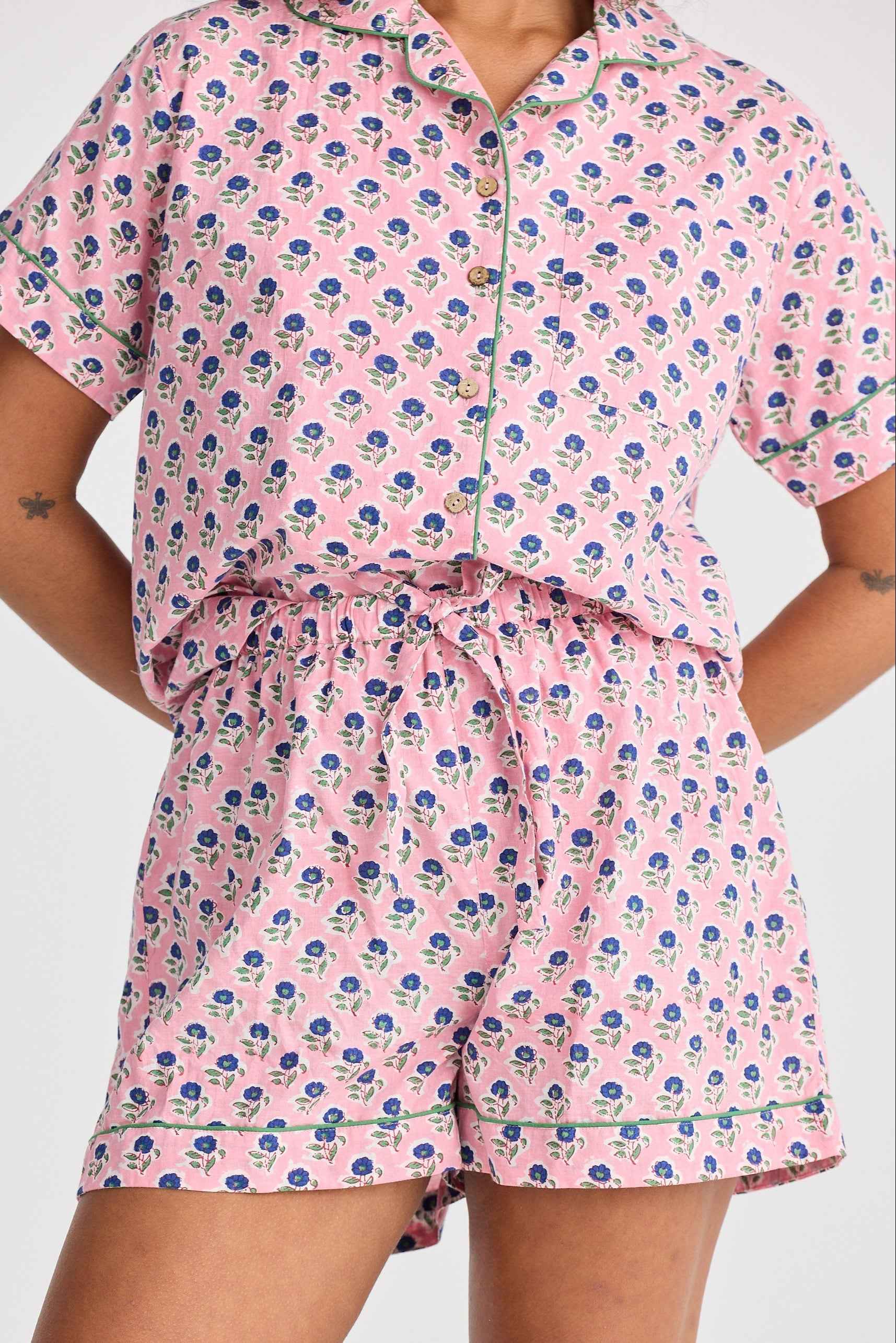 Namaste Pyjama Set - Ditsy Daisy Print