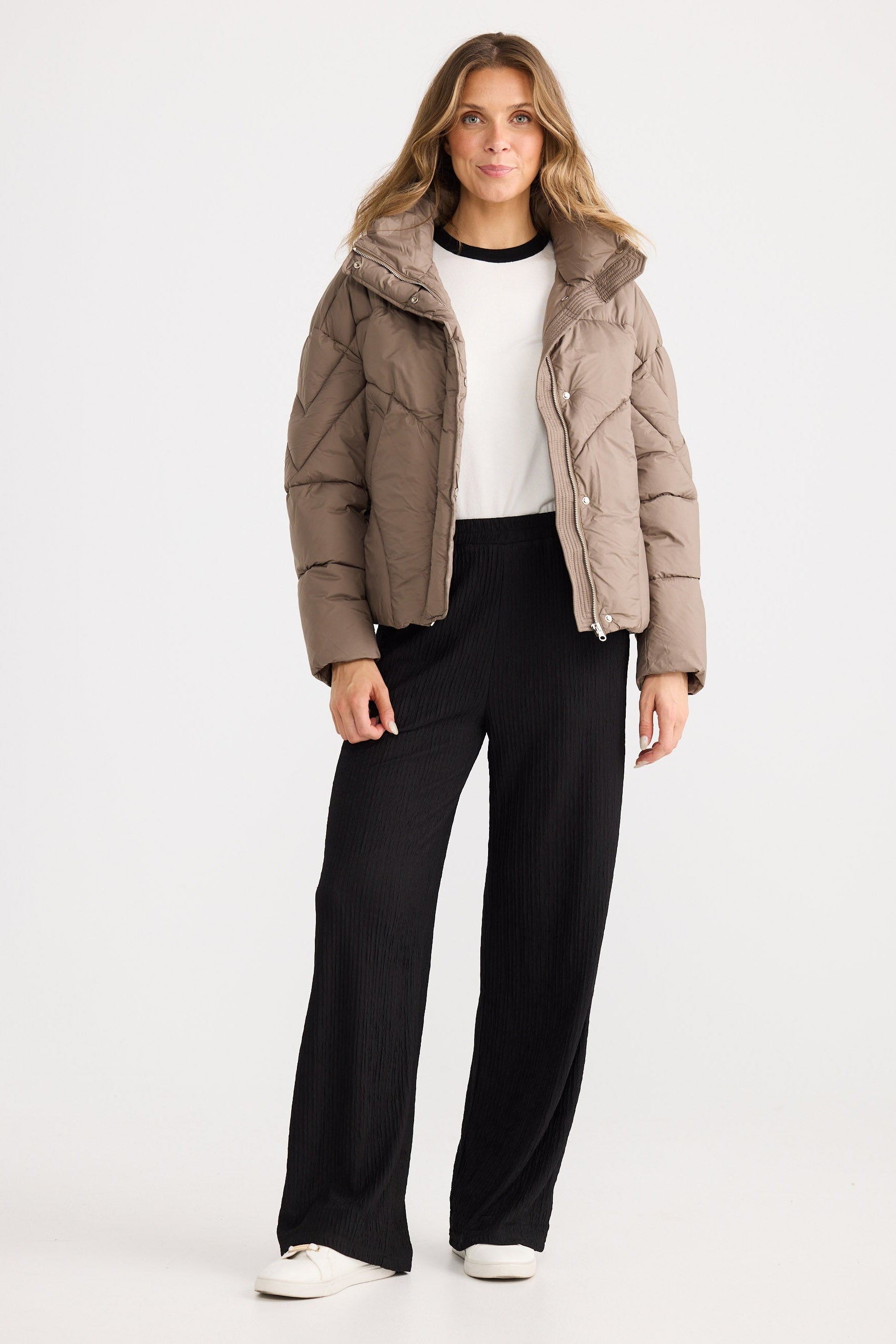 Zella Puffer - Bark | Women's Puffer Jacket | brave+true