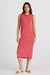 Squad Dress - Scarlet W Ecru Stripe