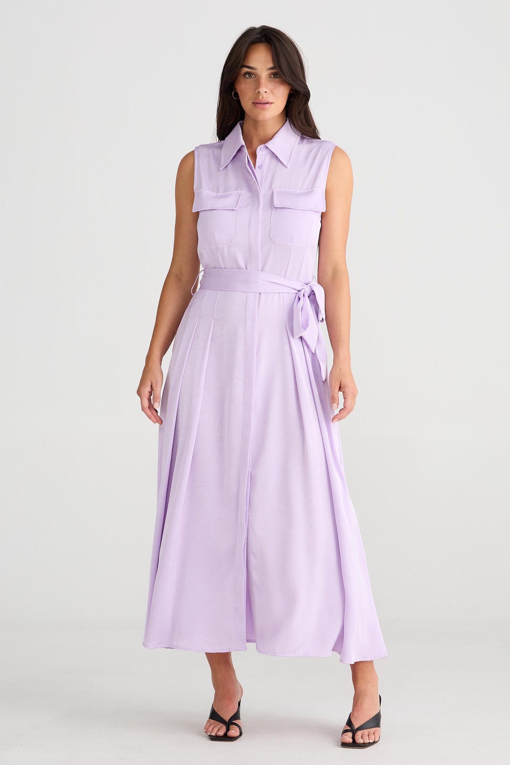 Rossellini Sleeveless Dress - Lilac
