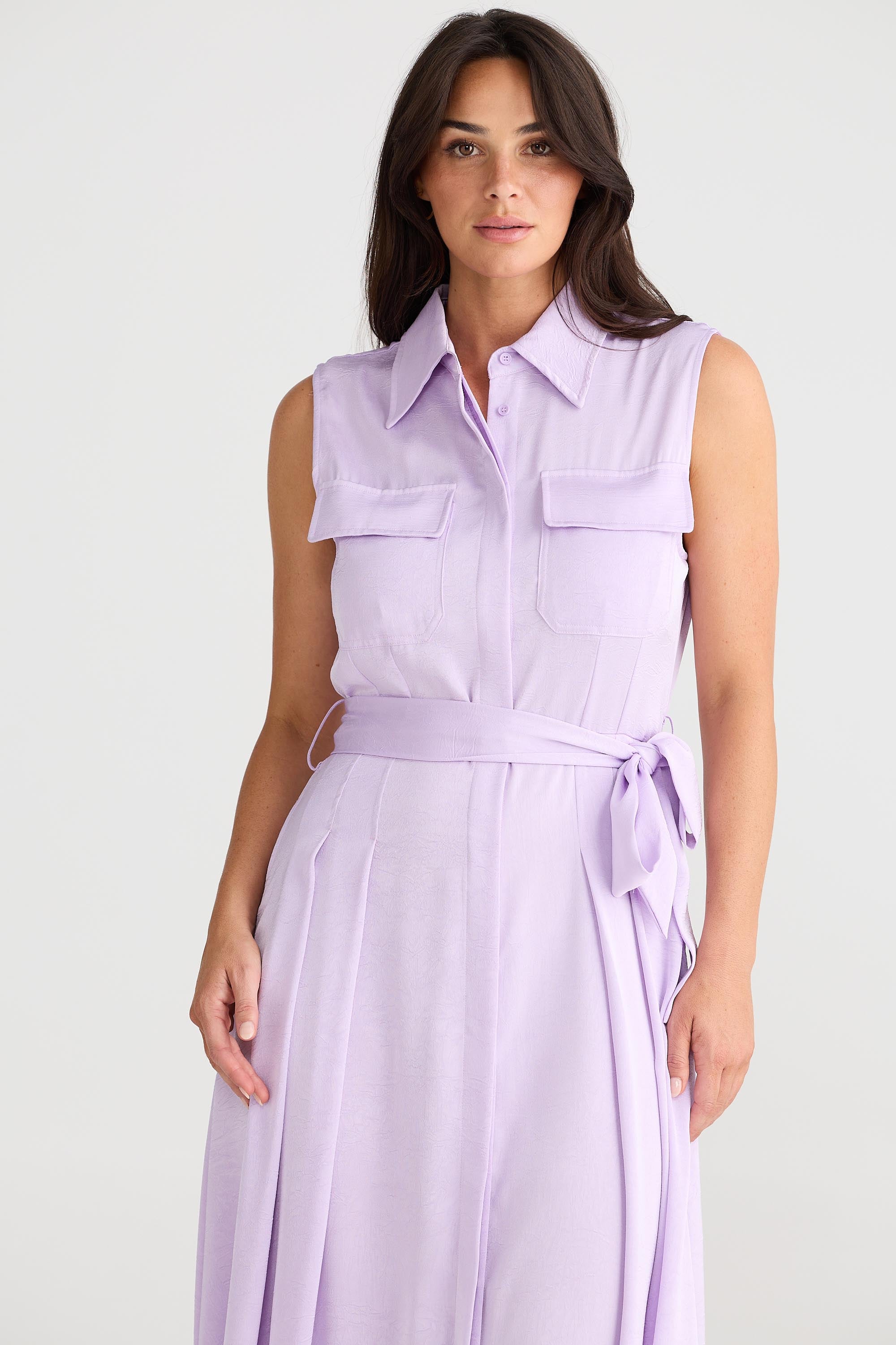 Rossellini Sleeveless Dress - Lilac