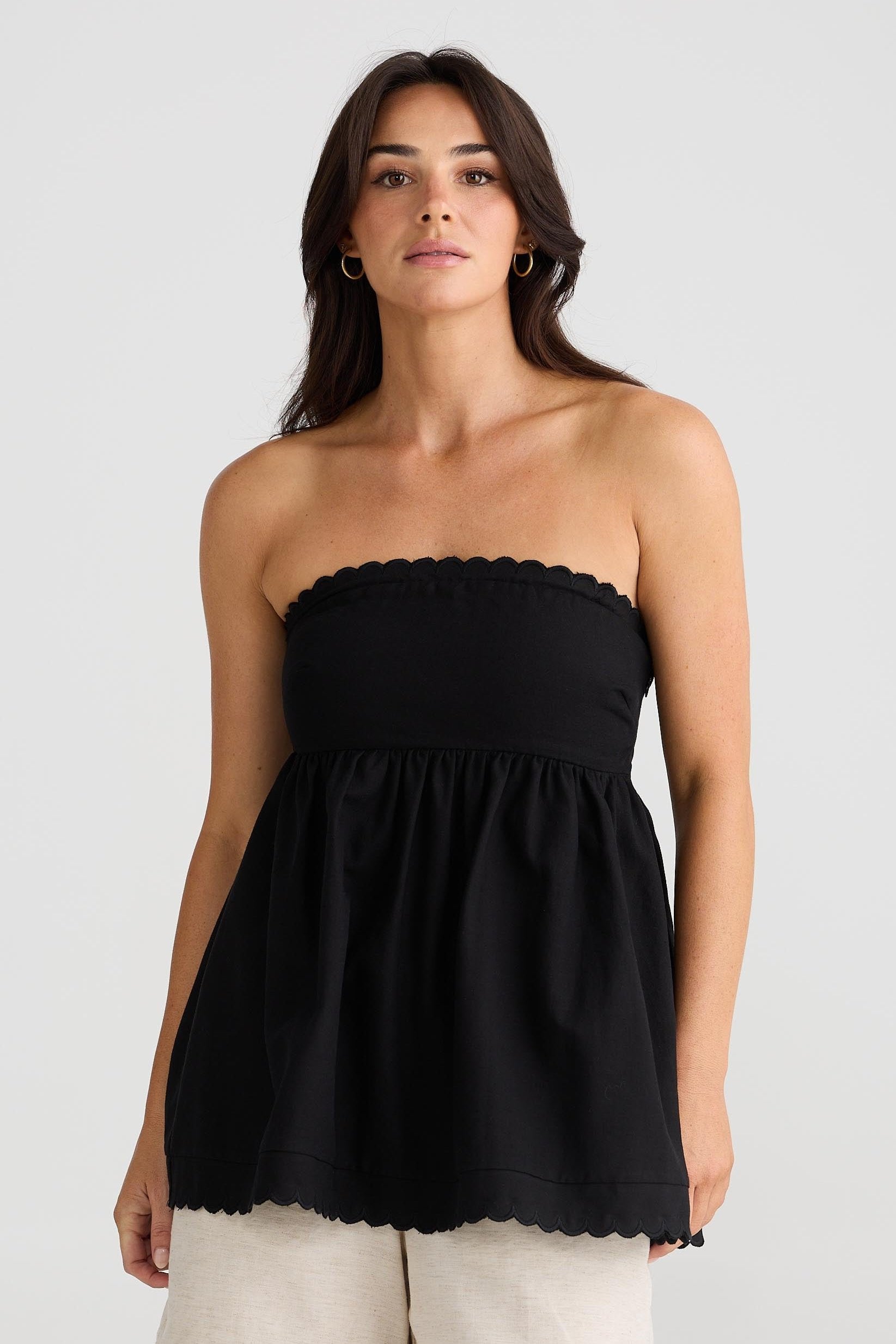 Ritchie Strapless Top - Black