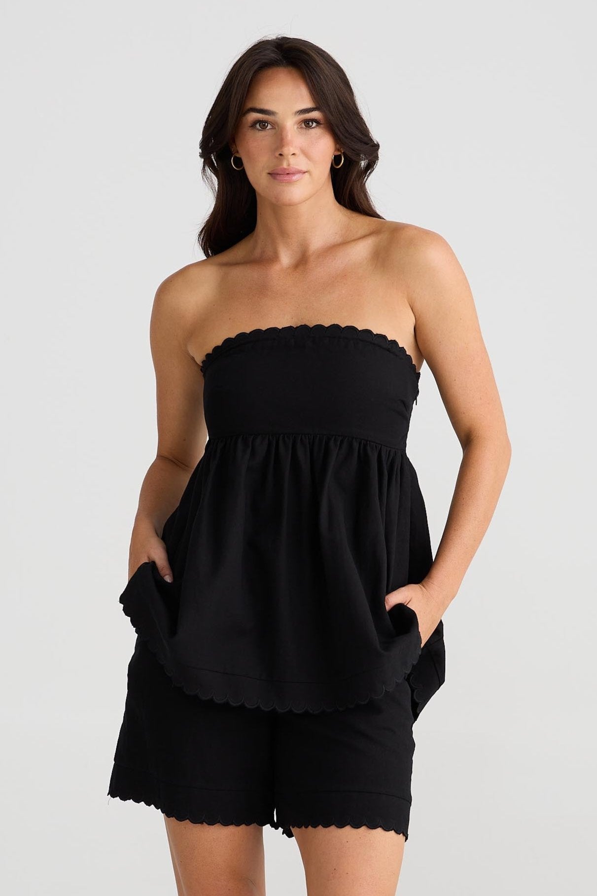 Ritchie Strapless Top - Black