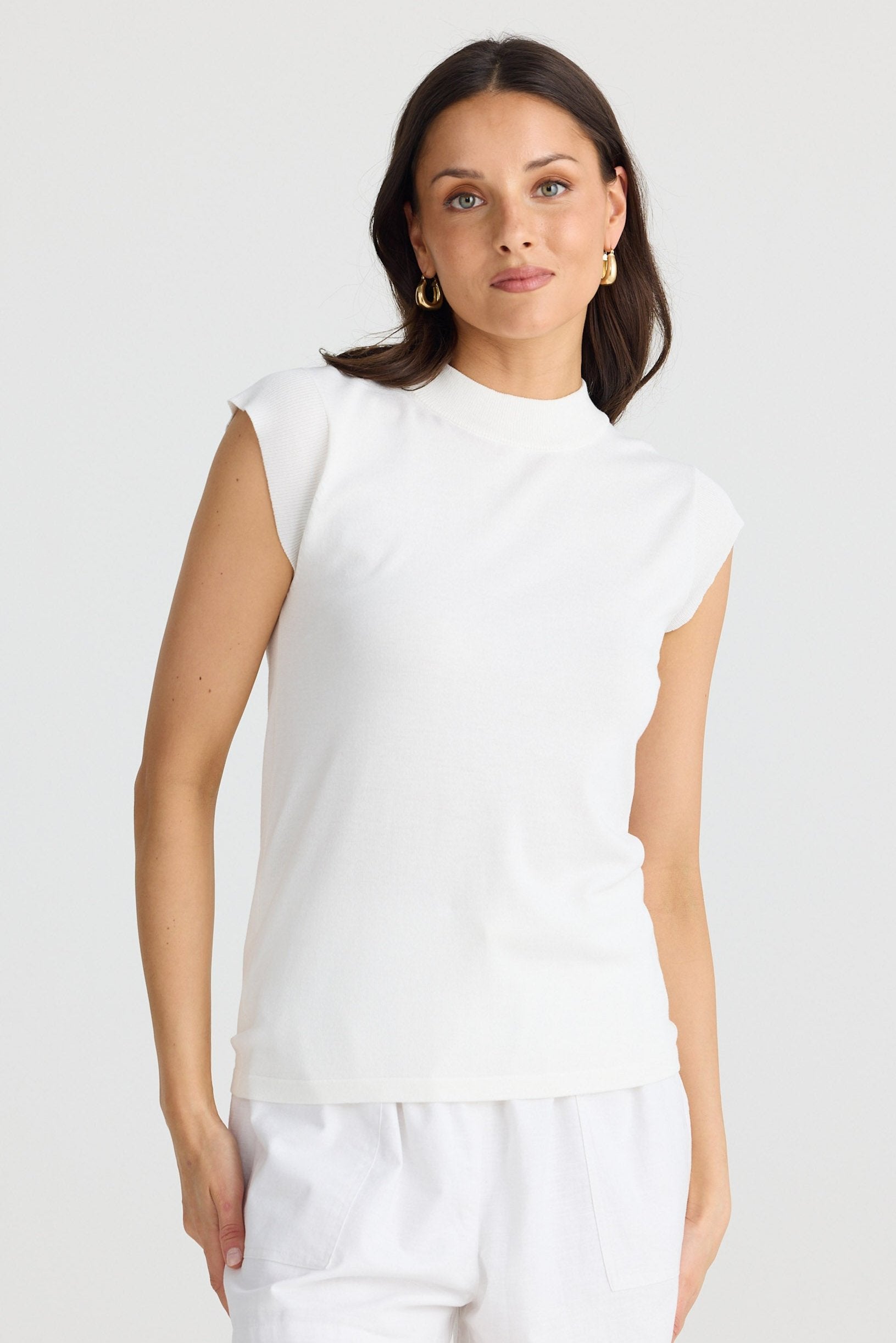 Paula Knit Top - White