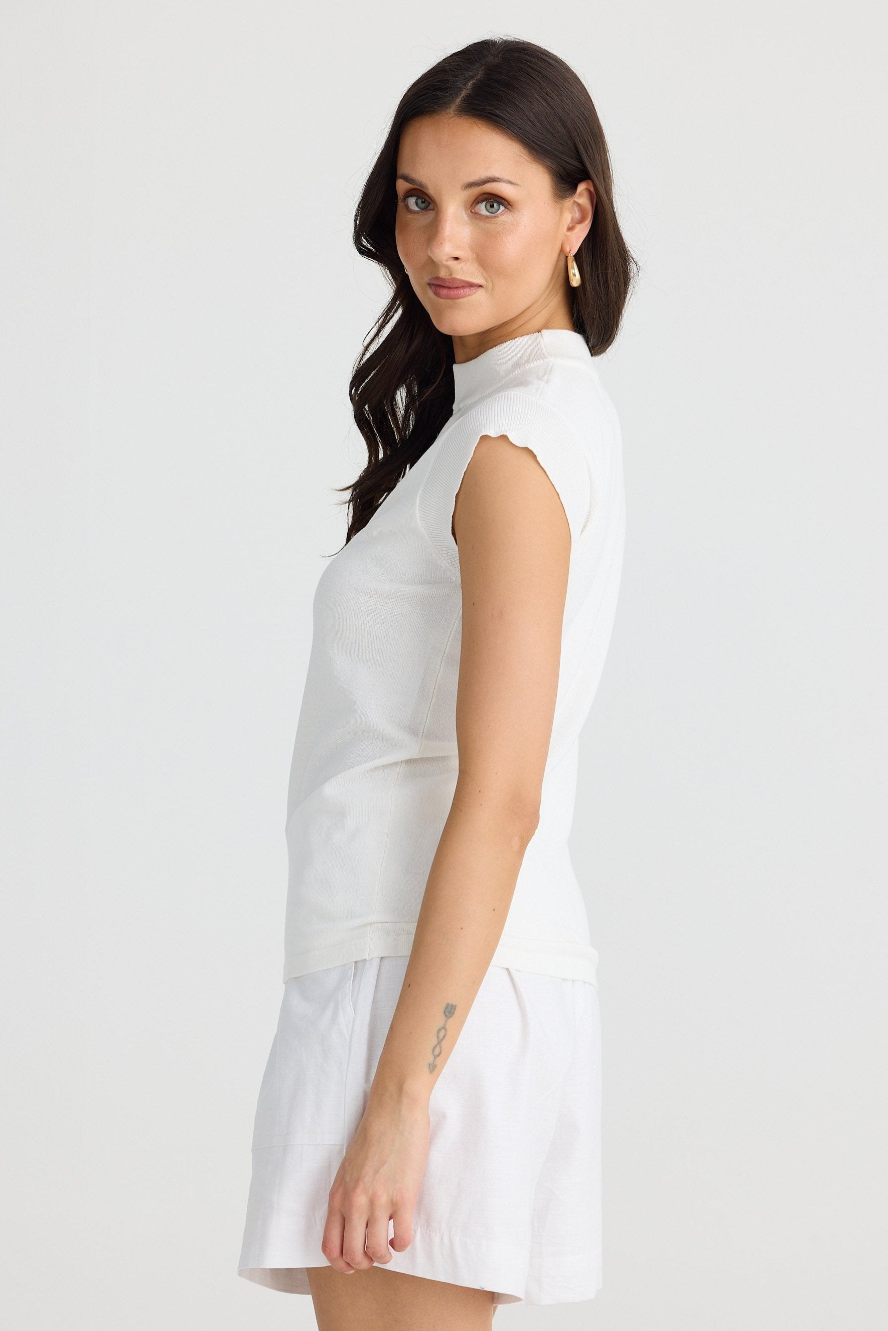 Paula Knit Top - White