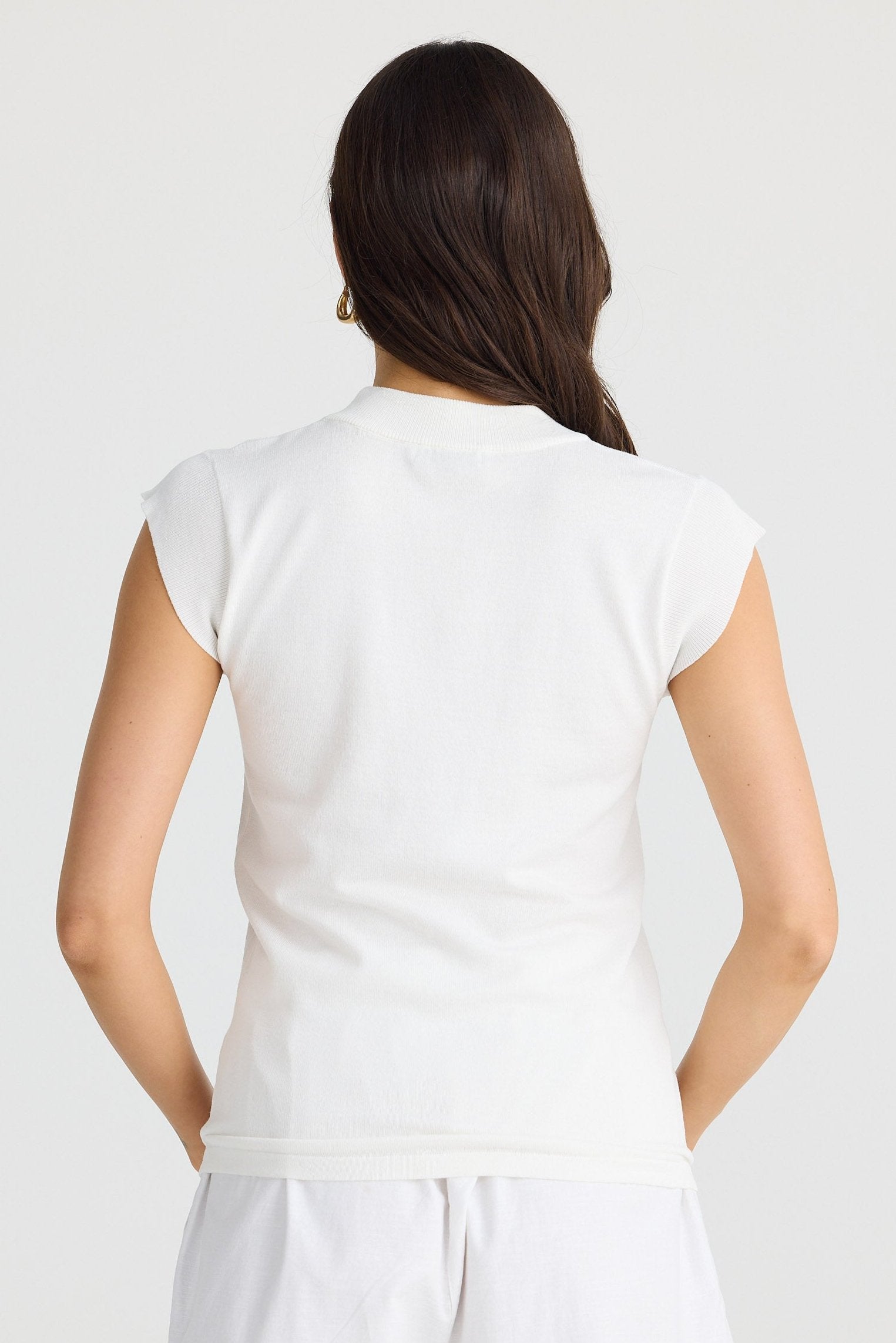 Paula Knit Top - White