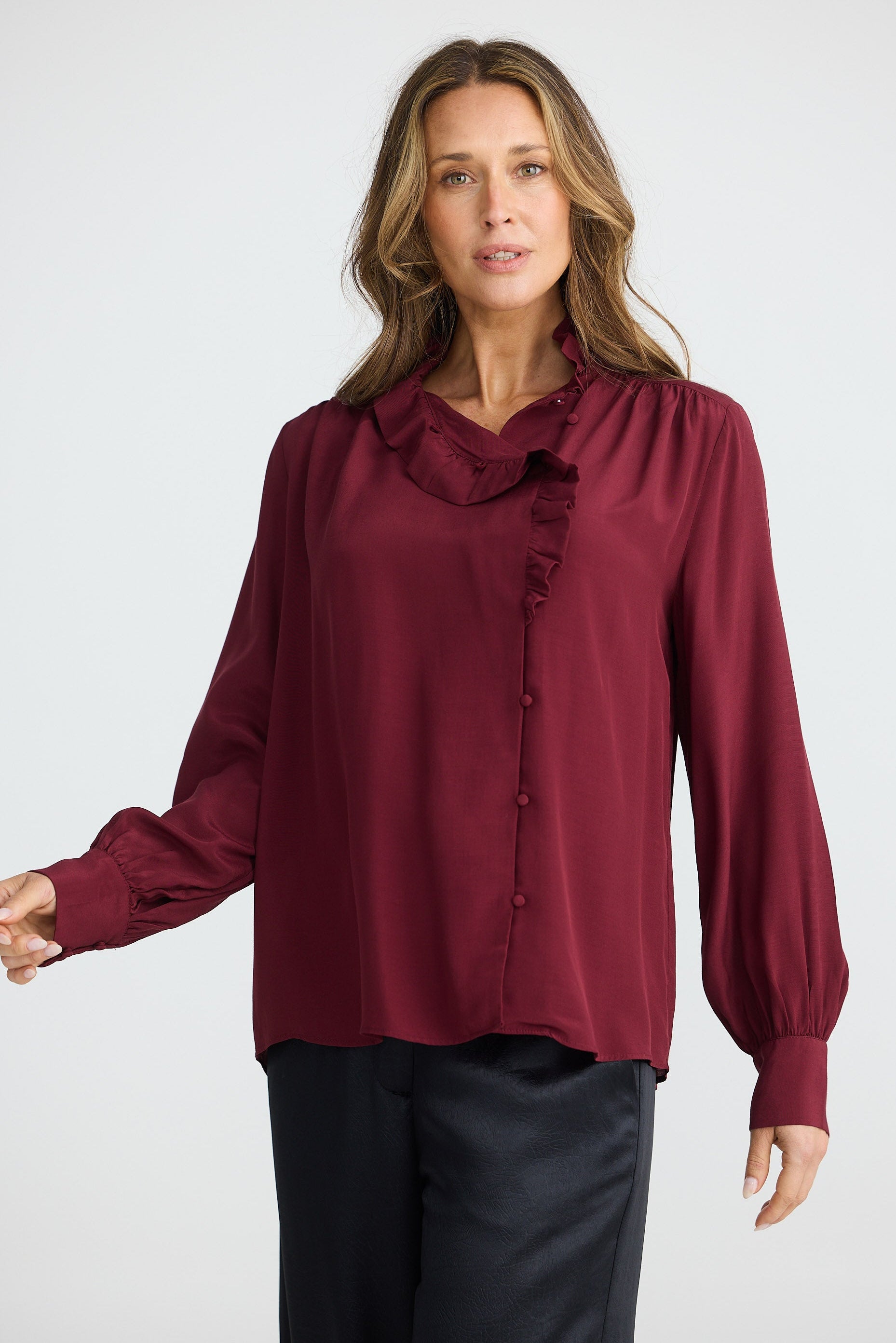 Somerset Shirt - Wine