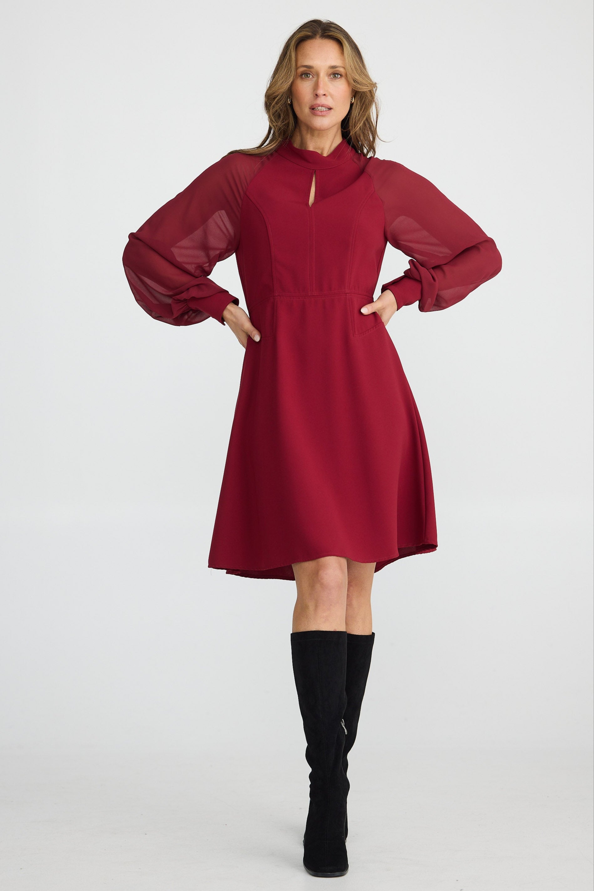 Nancy Dress - Wine