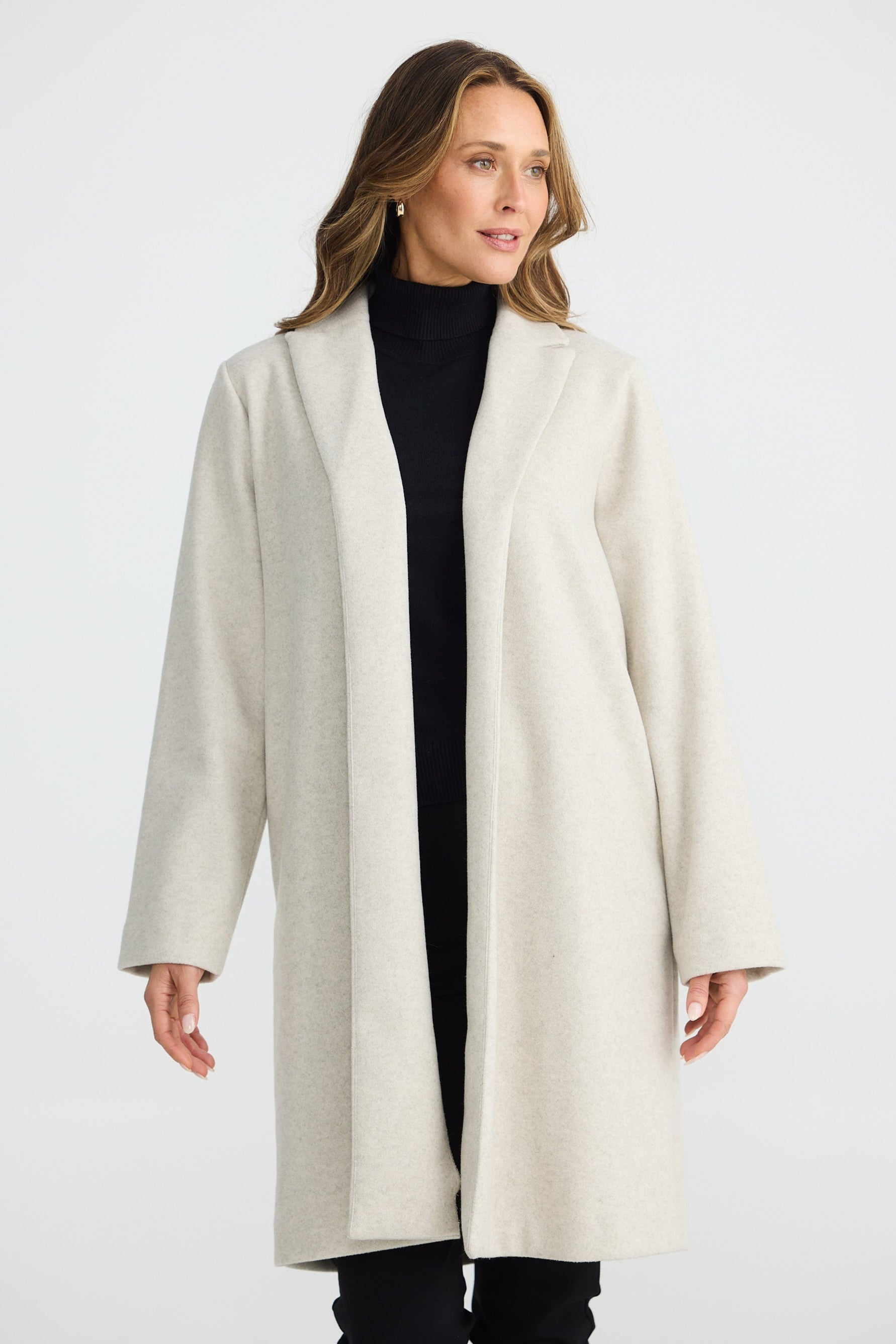 Bella Coat - Oat Marle