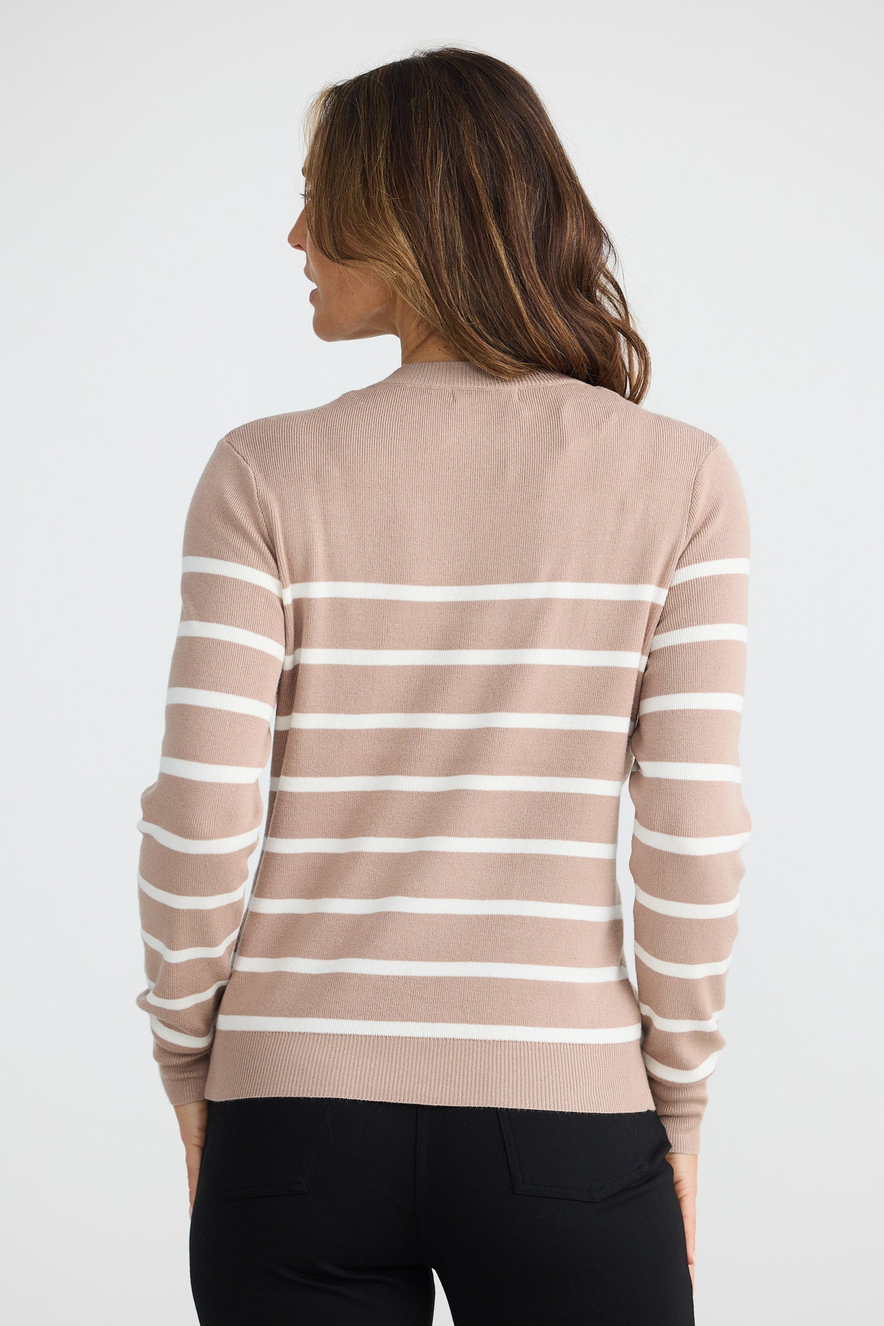 Cleo Knit - Mocha W Off White