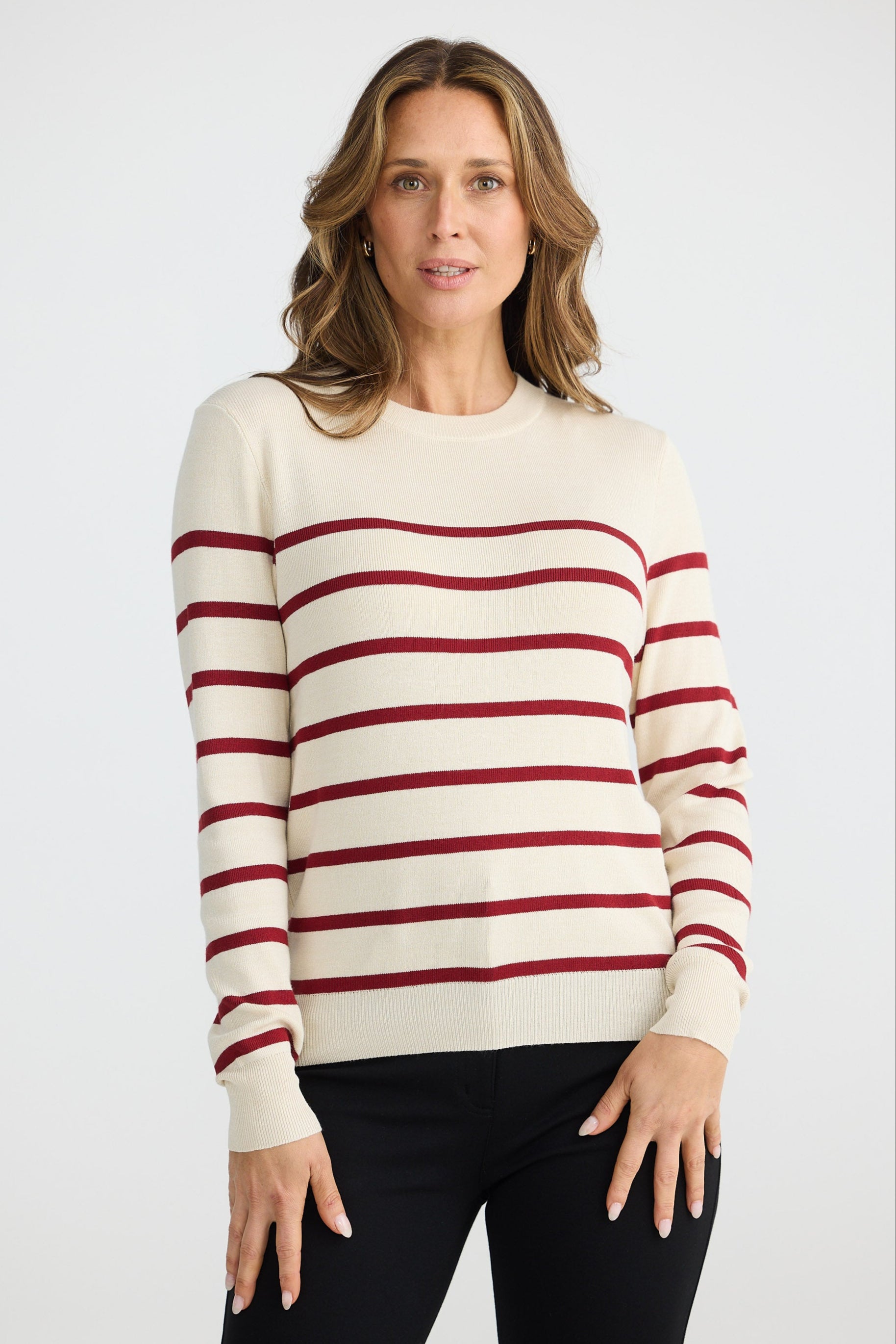 Cleo Knit - Oatmeal W Berry
