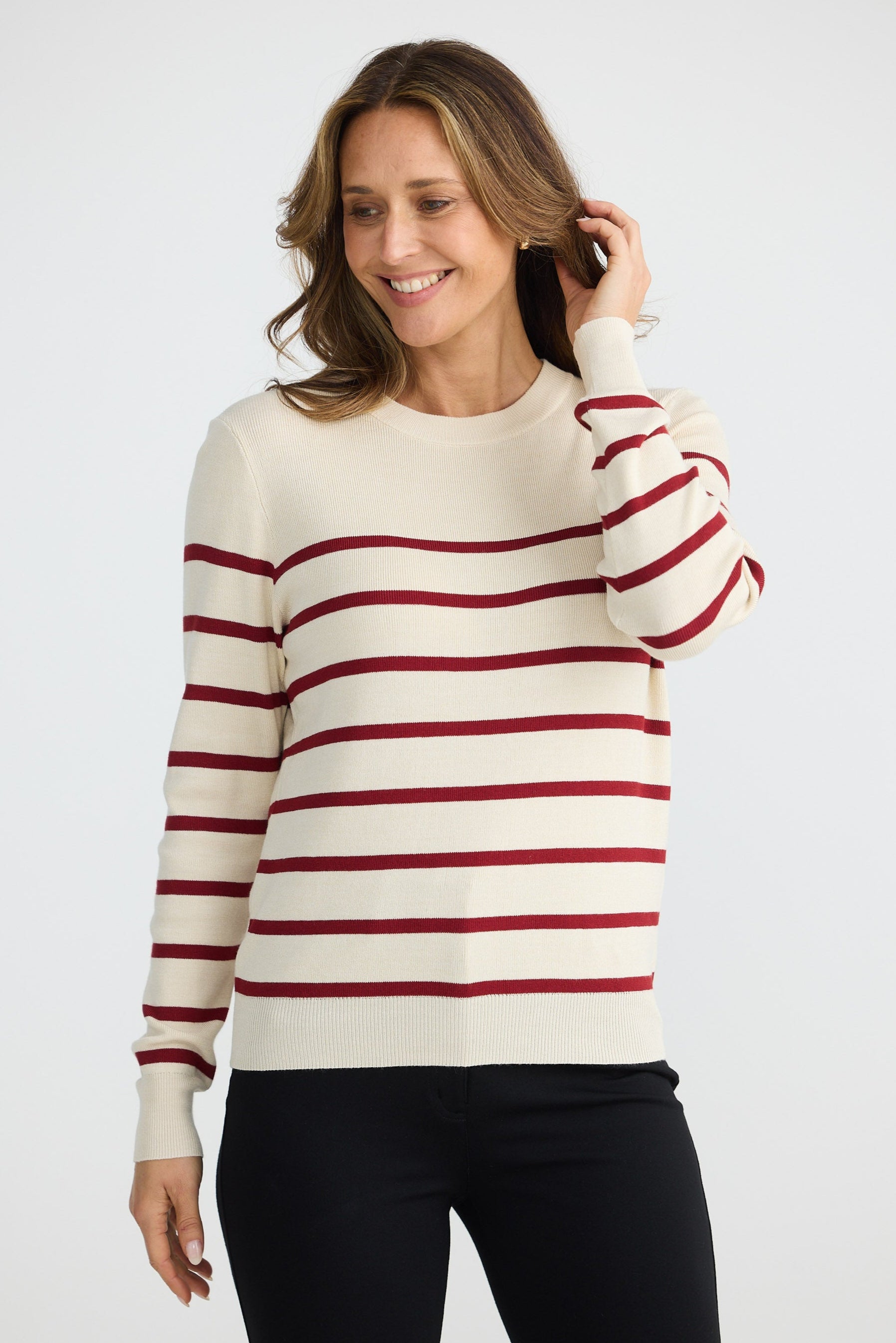 Cleo Knit - Oatmeal W Berry