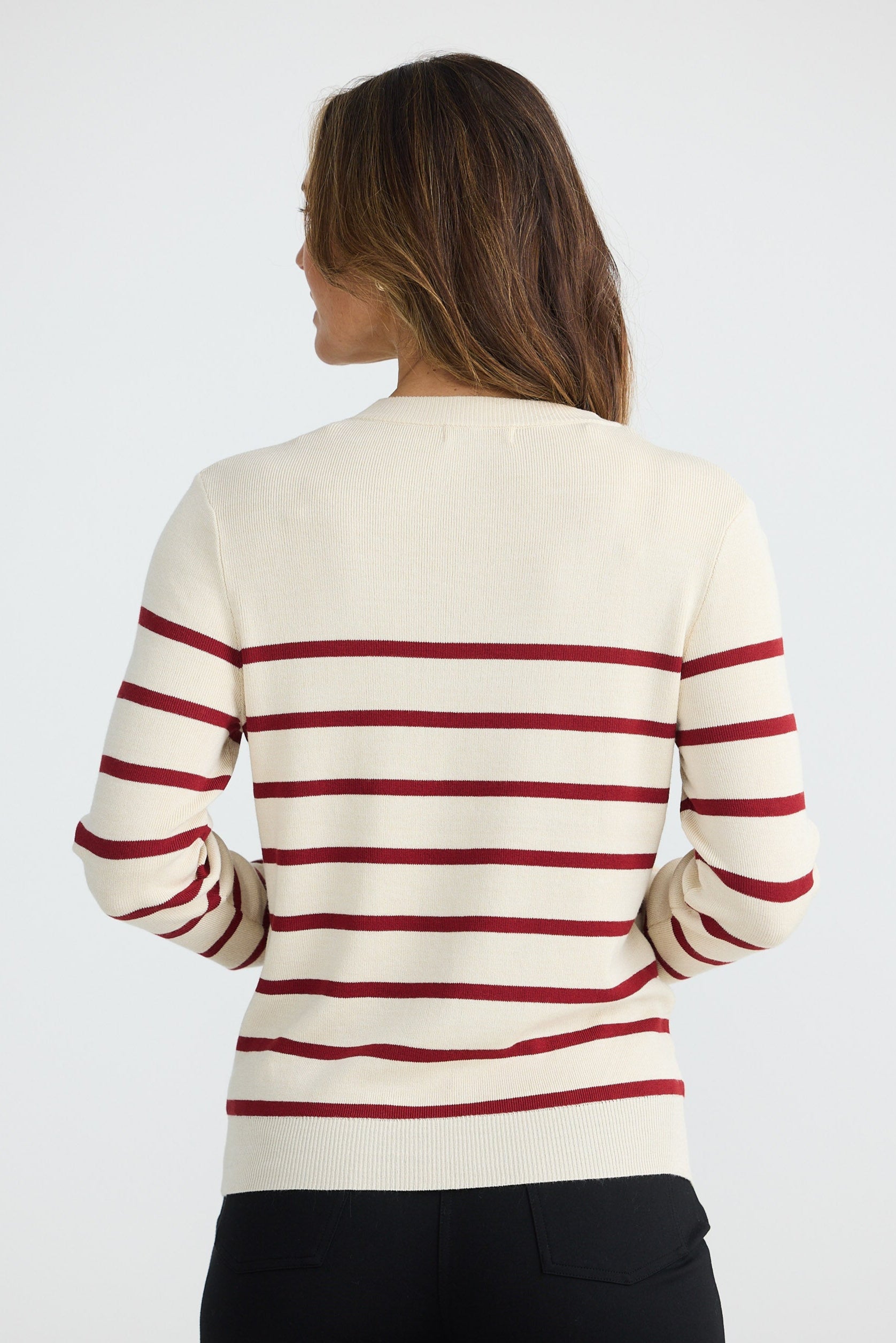 Cleo Knit - Oatmeal W Berry