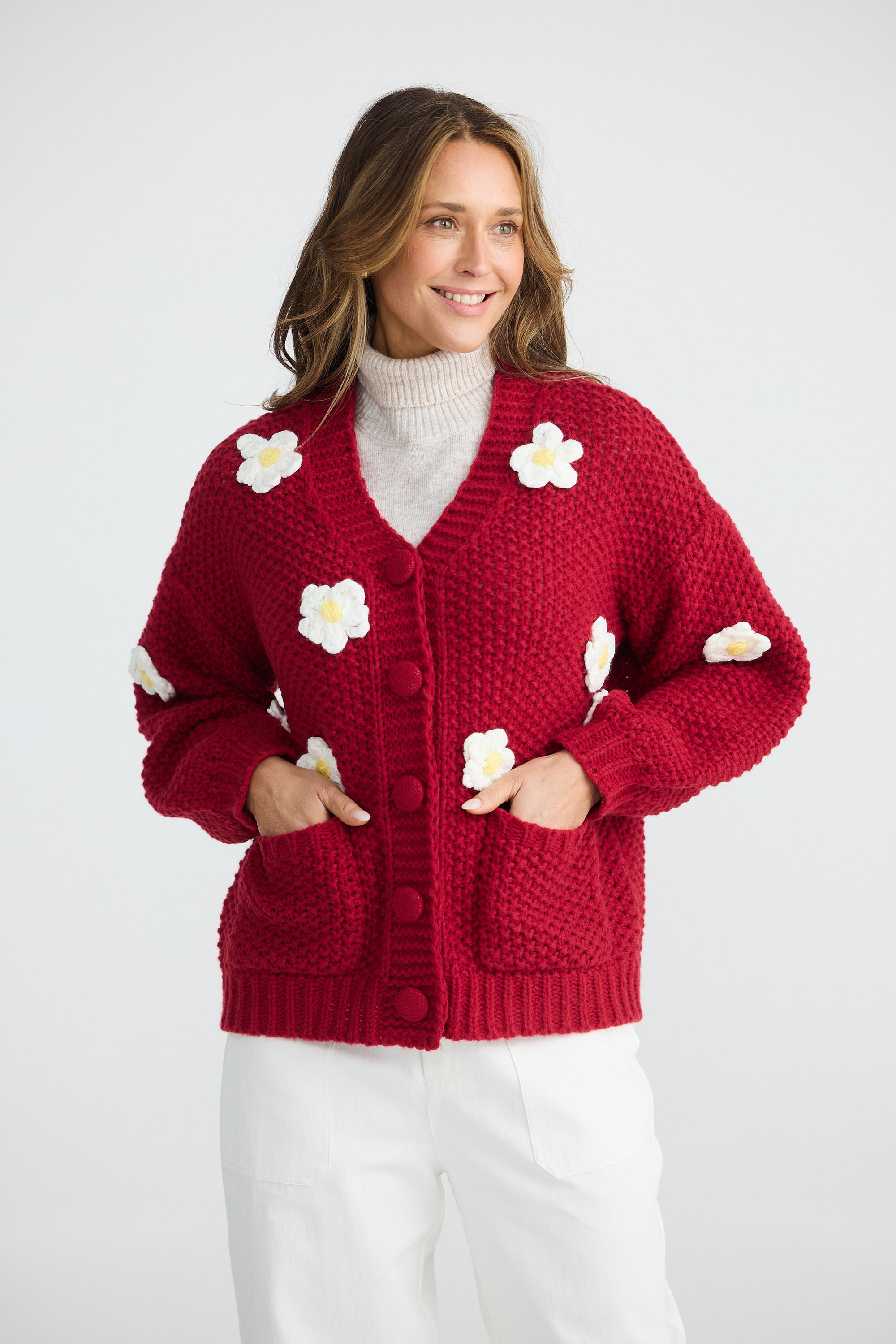 Budburst Cardigan - Cherry