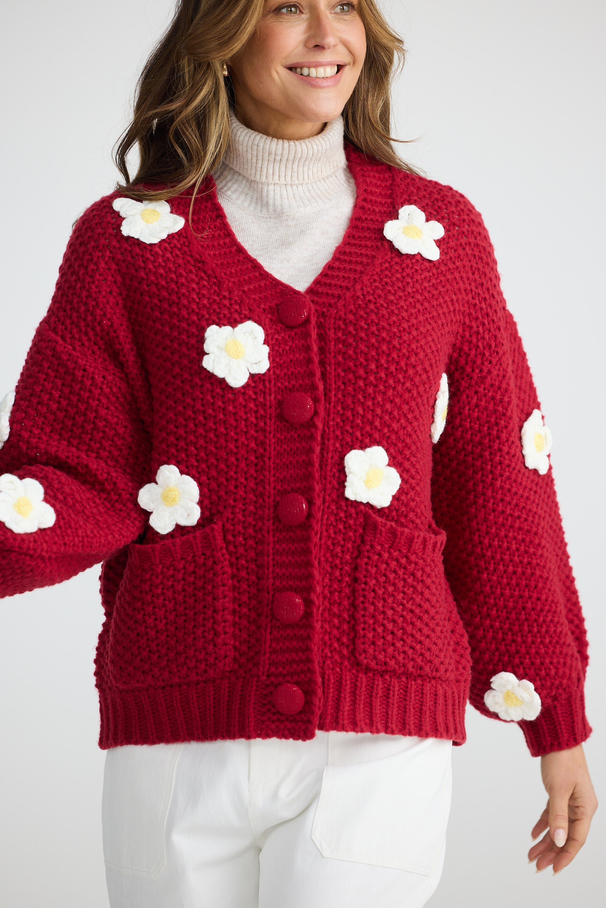 Budburst Cardigan - Cherry