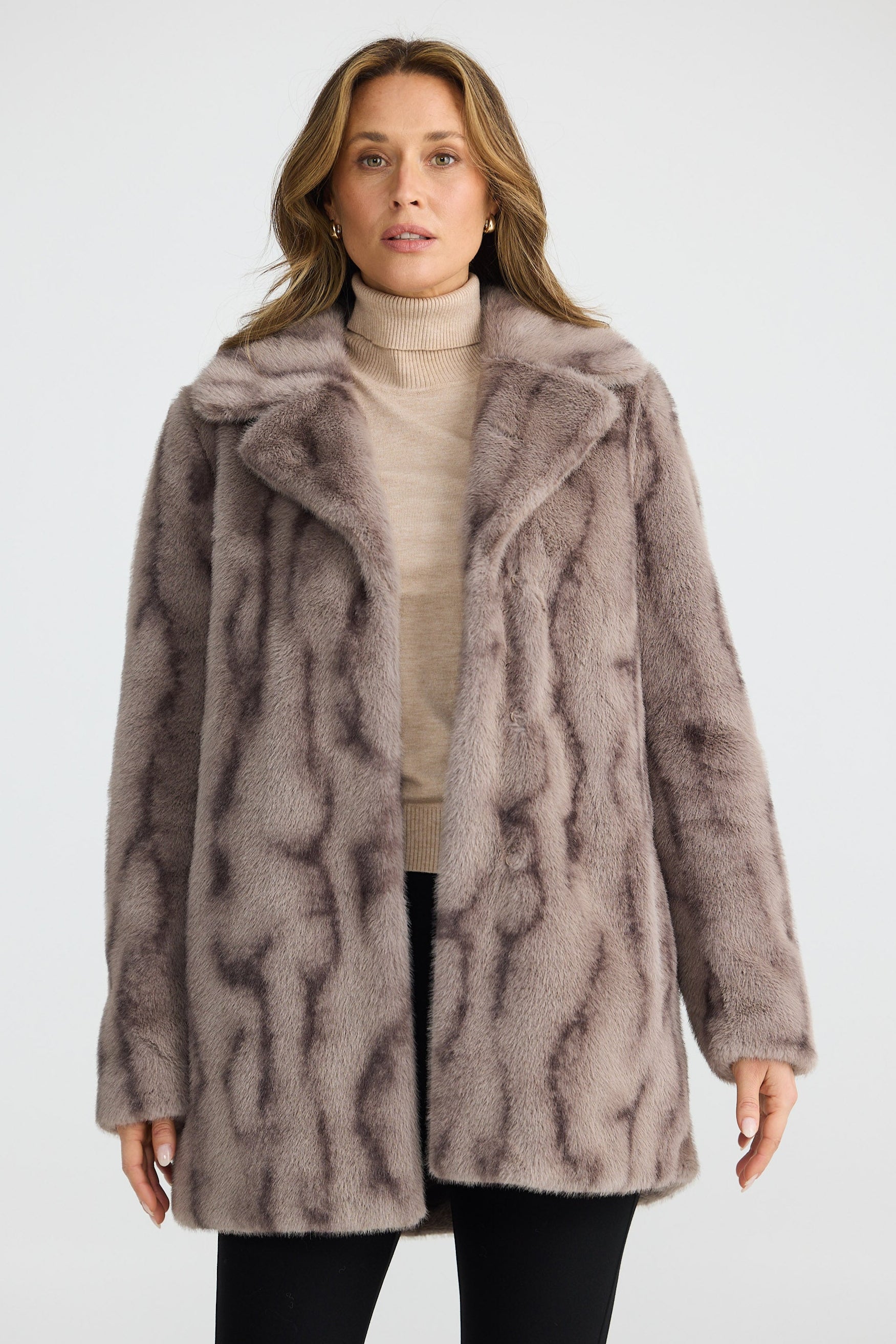 Nadia Fur Coat - Textured Mink
