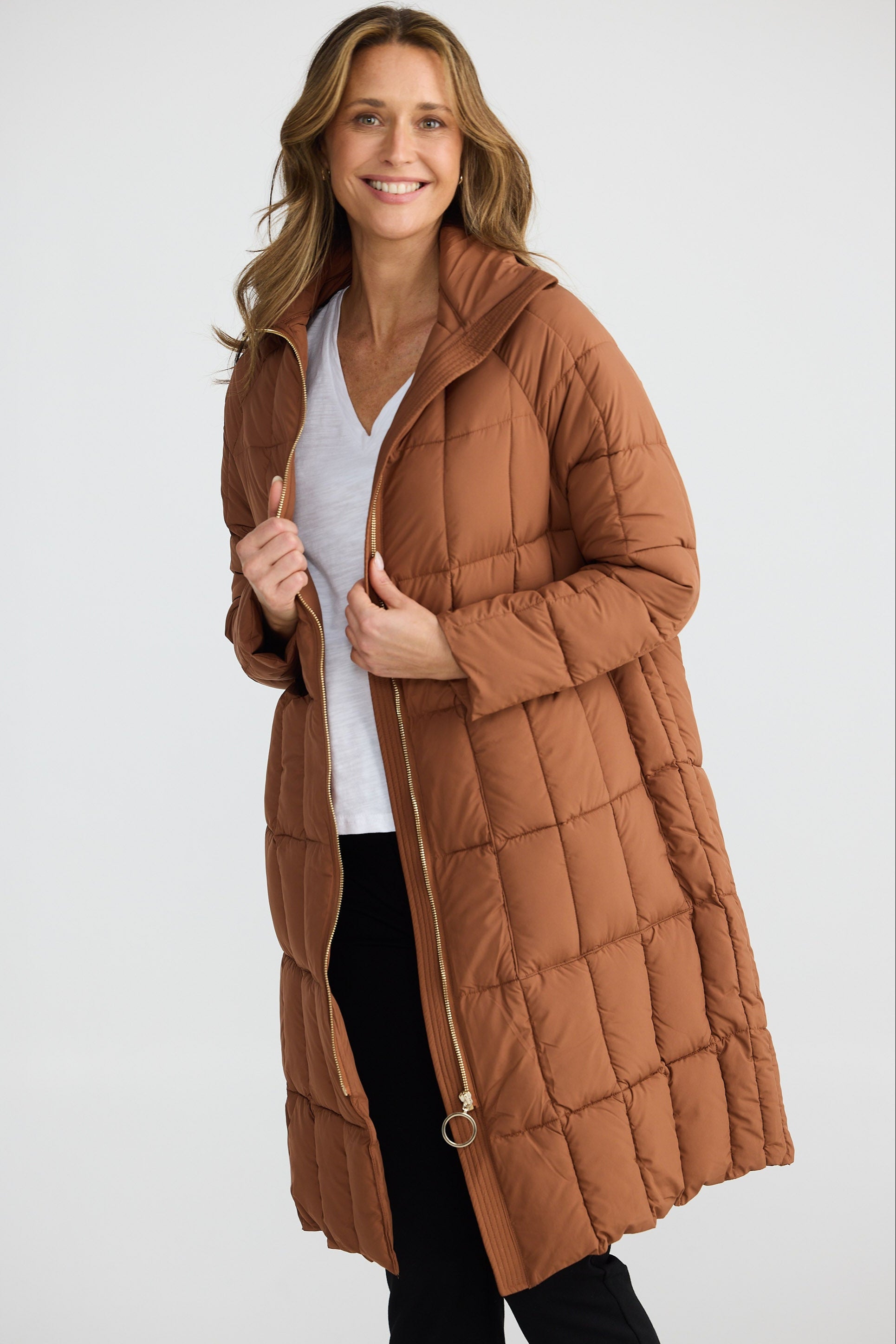 Orion Longline Puffer - Pecan