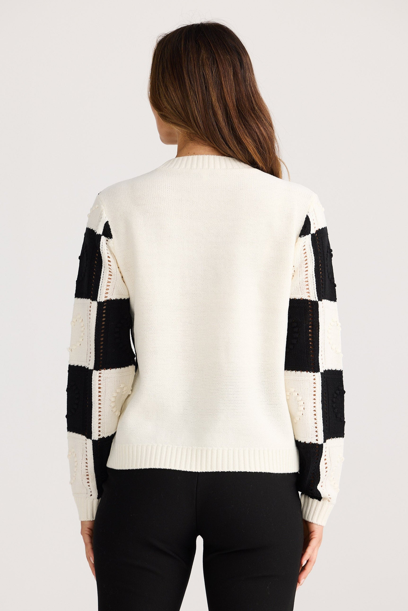 Heart Of Hearts Knit - Black W Natural - Brave+True