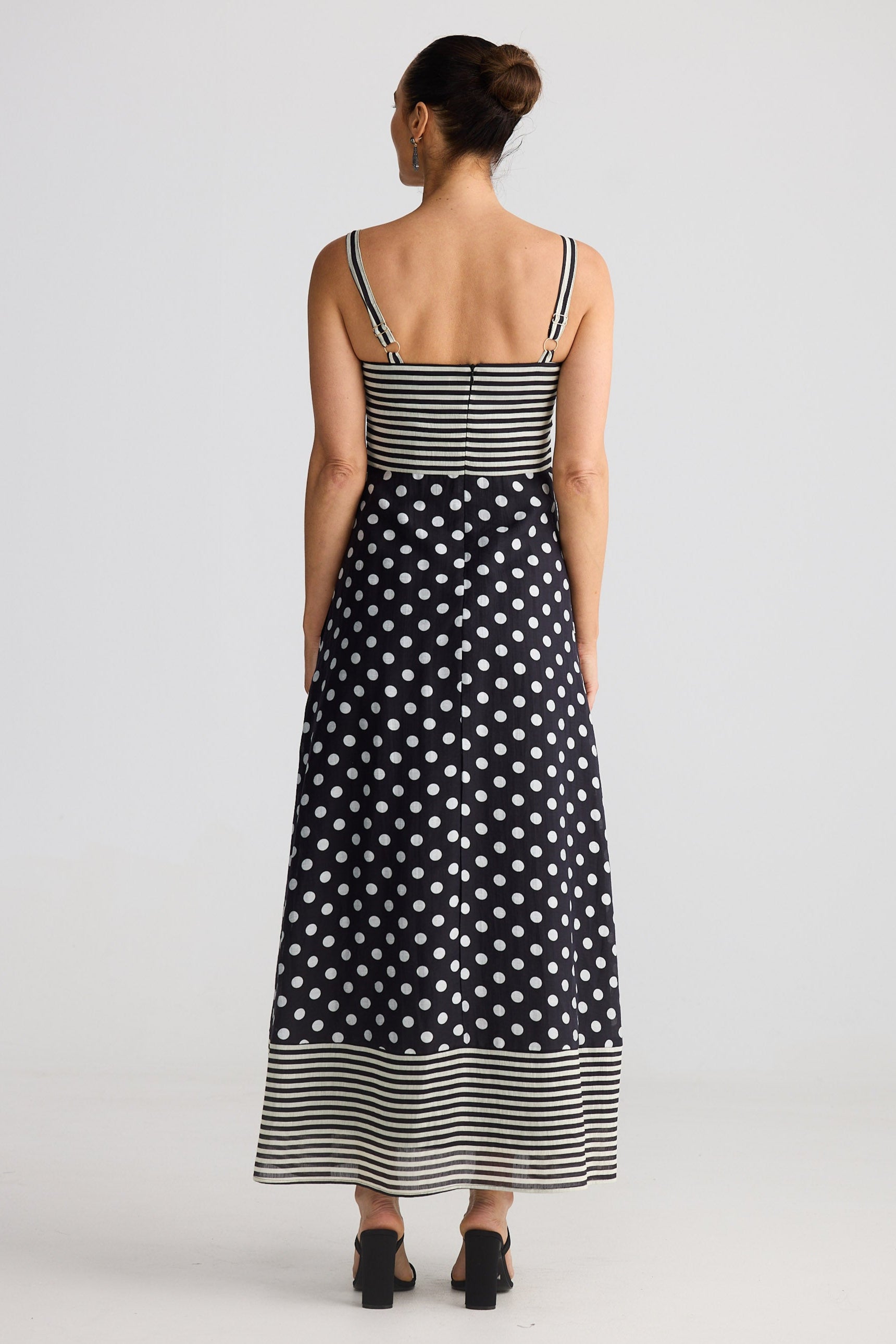 Grace Dress - Spot Stripe