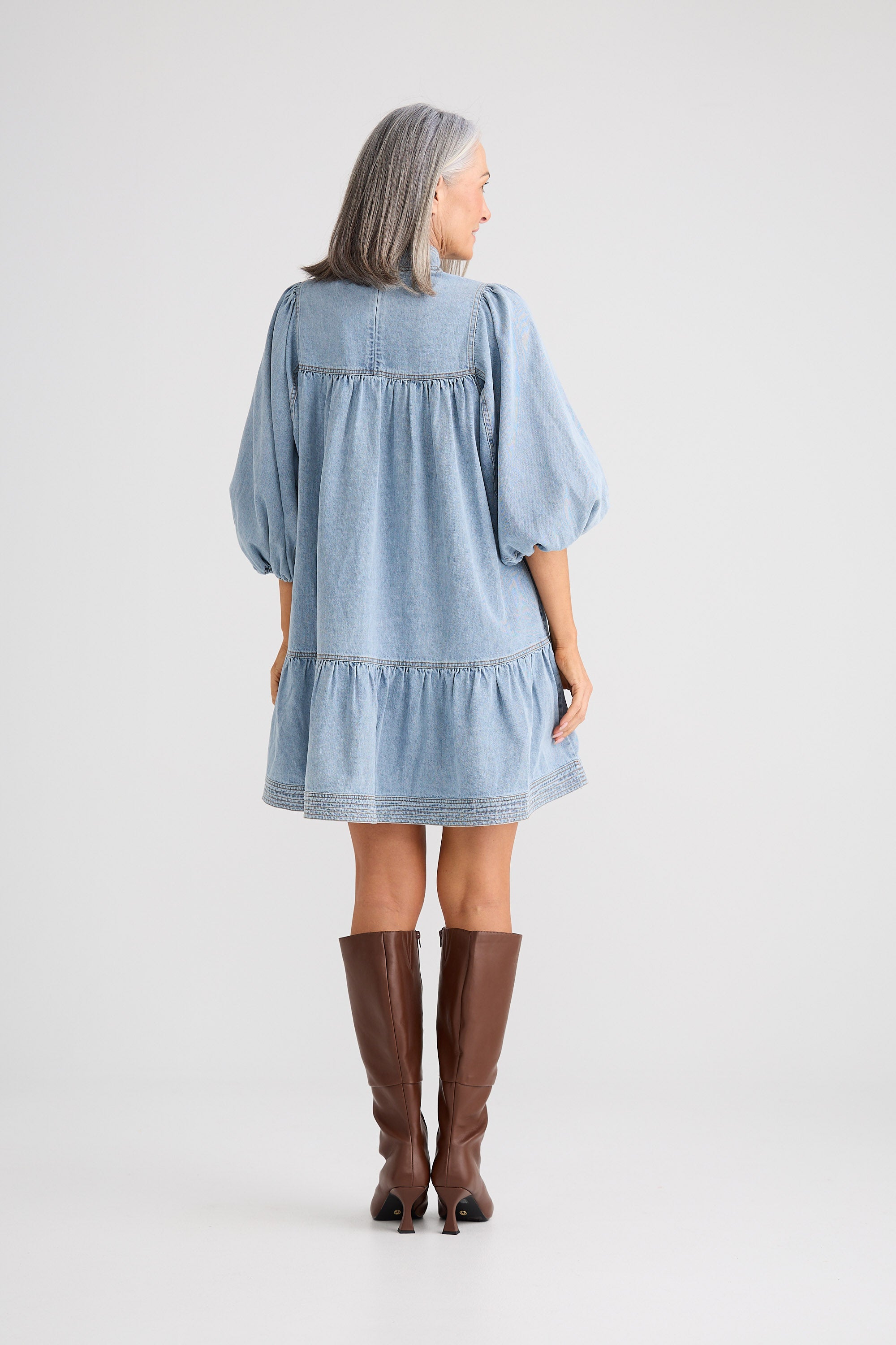 Zelda Dress - Vintage Mid Wash