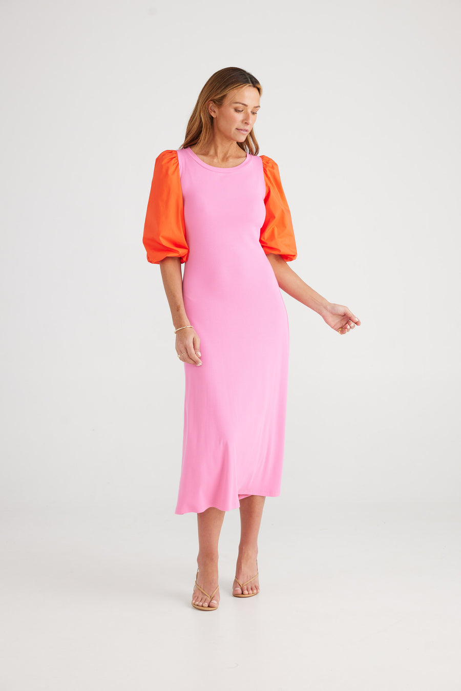 Remi Dress - Hot Pink + Mandarin