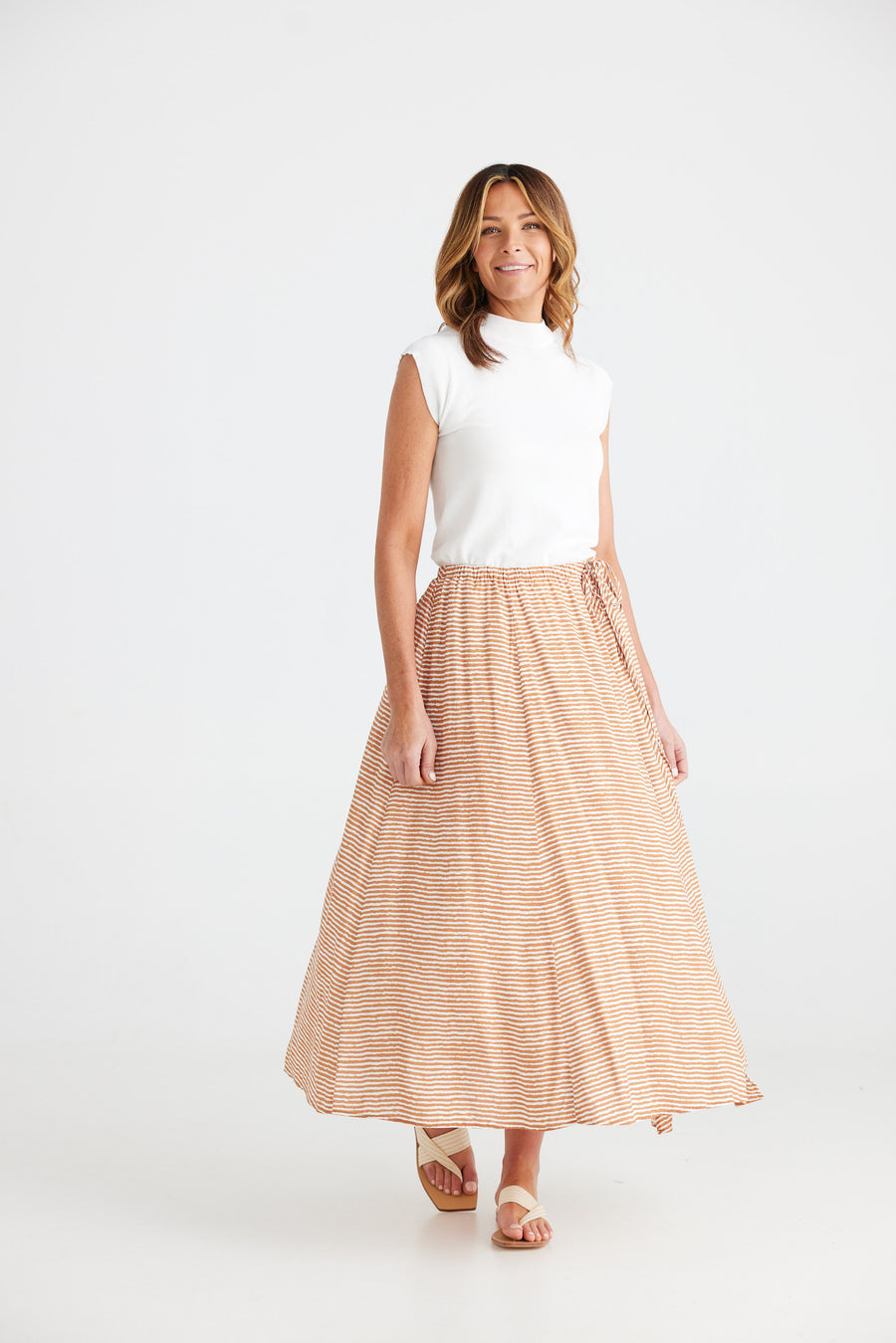 Second Valley Skirt - Tan Stripe