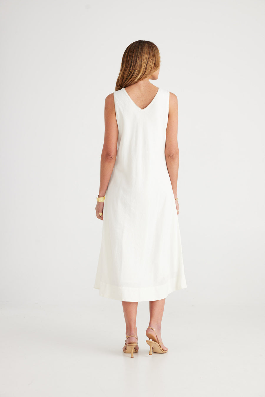 Lita Dress - White + Natural