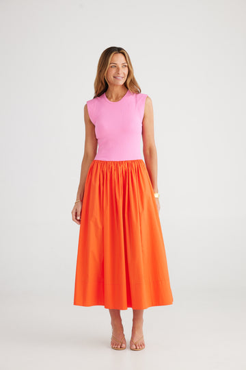 Daphne Dress - Hot Pink + Mandarin