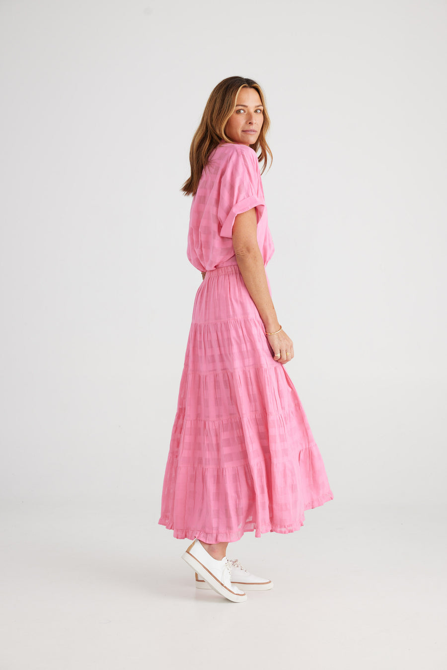 Wonderland Skirt - Pink Window Check