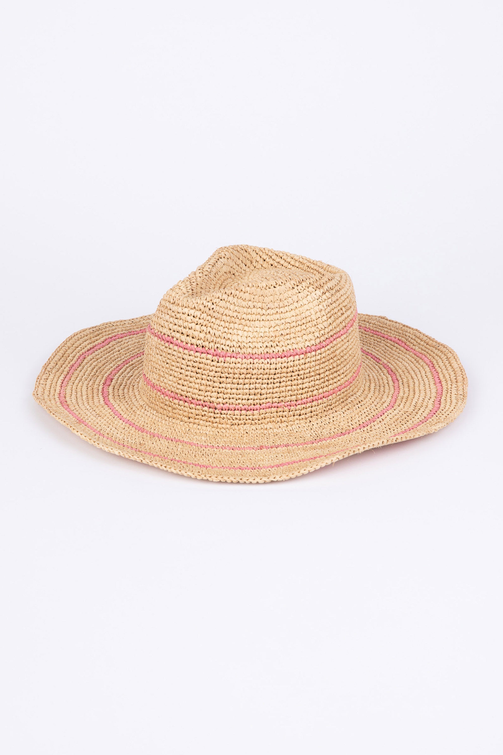 Sandler Hat - Natural W Pink