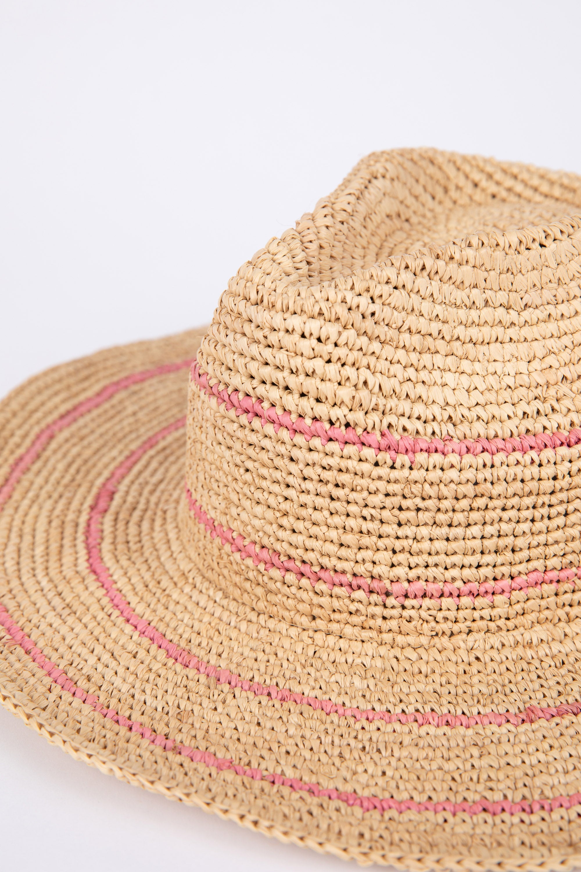 Sandler Hat - Natural W Pink