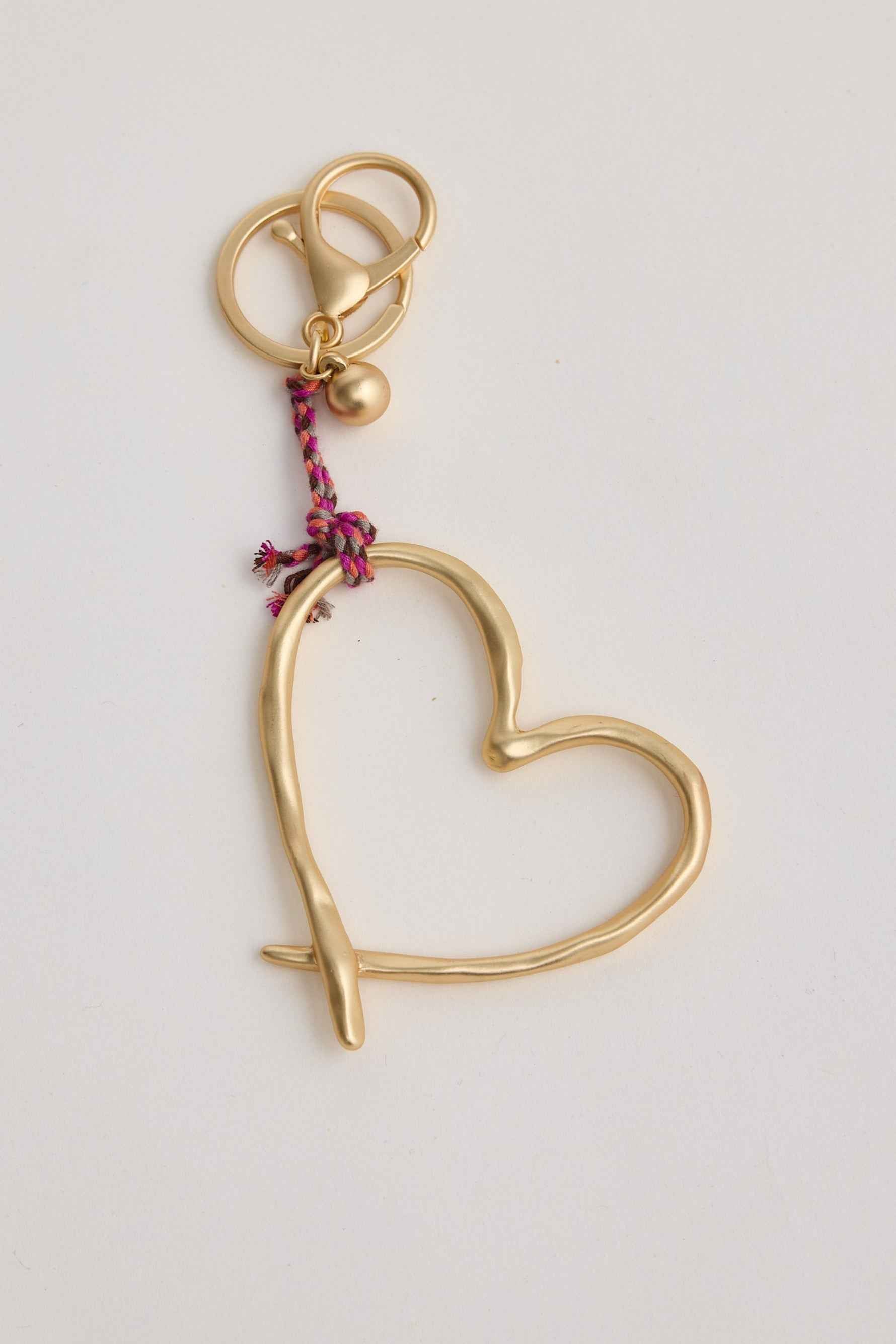Heart Keyring - Gold
