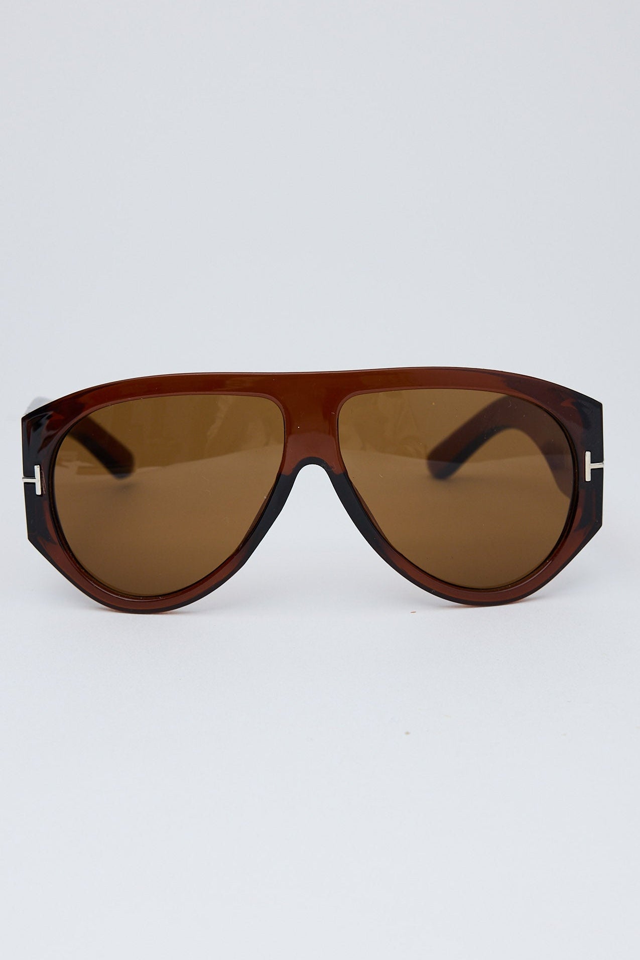 Alternate view of Brown Paparazzi Sunglasses on white background