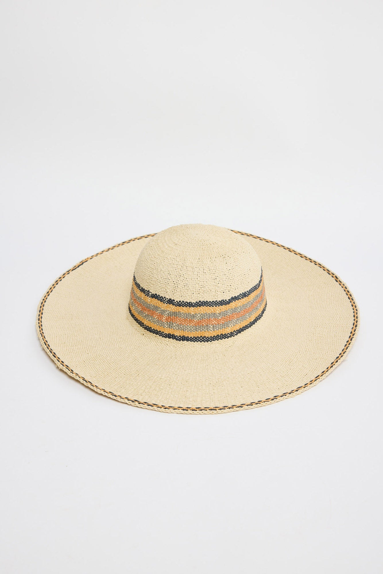 Concetta Hat in beige, front view.