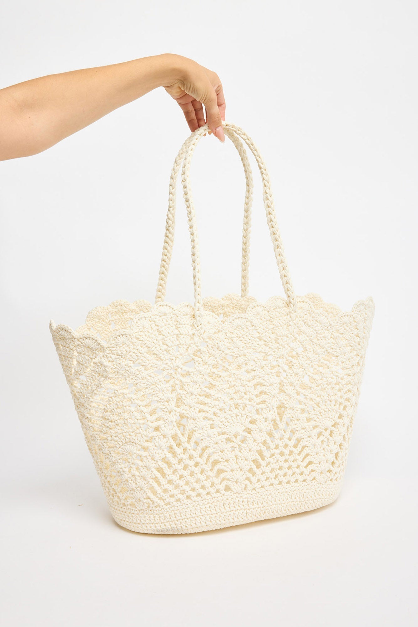 Nancy Basket - Creme - front view