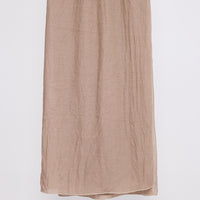Kavari Scarf - Taupe scarf in taupe with lightweight woven finish, front view on white background