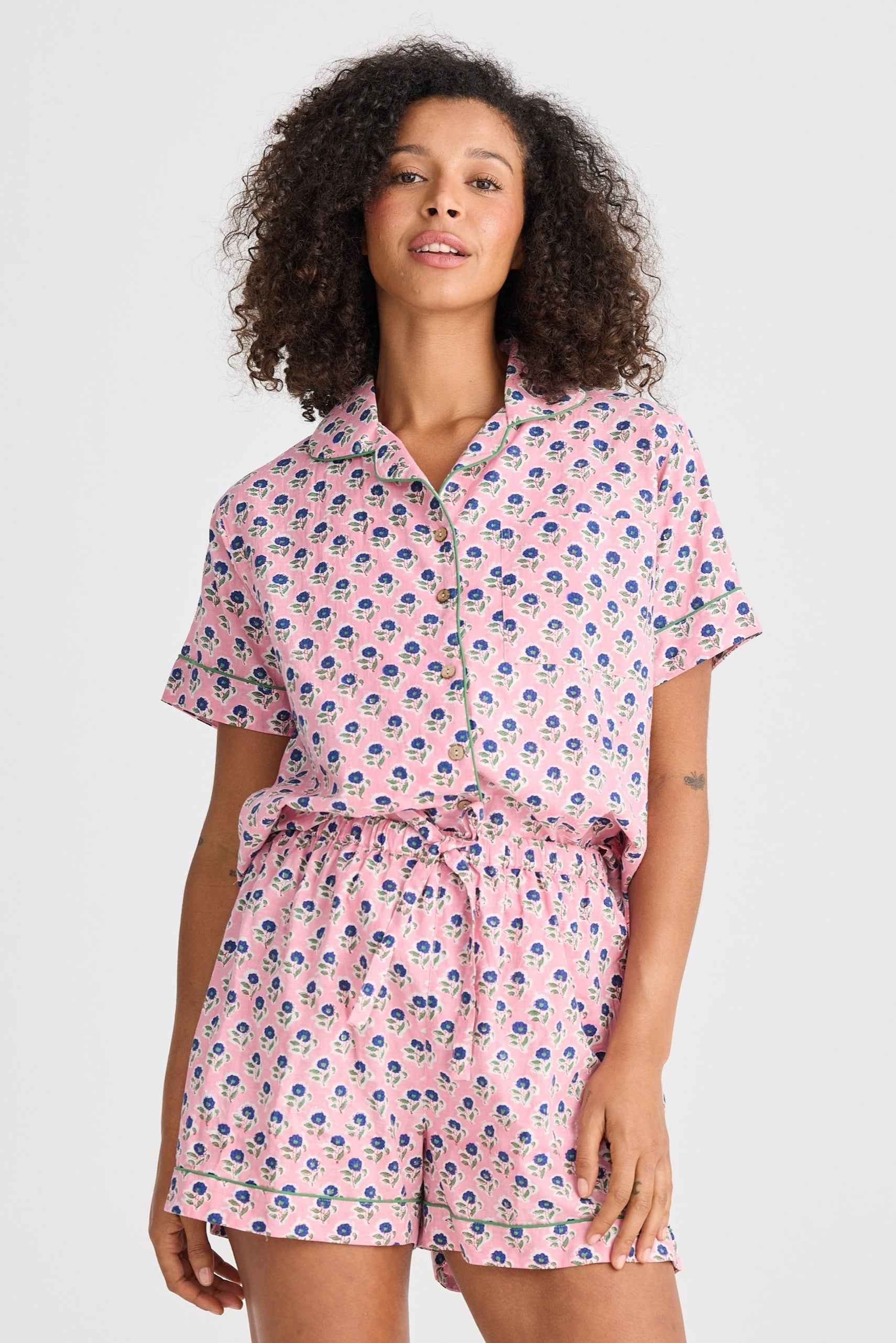 Namaste Pyjama Set - Ditsy Daisy Print