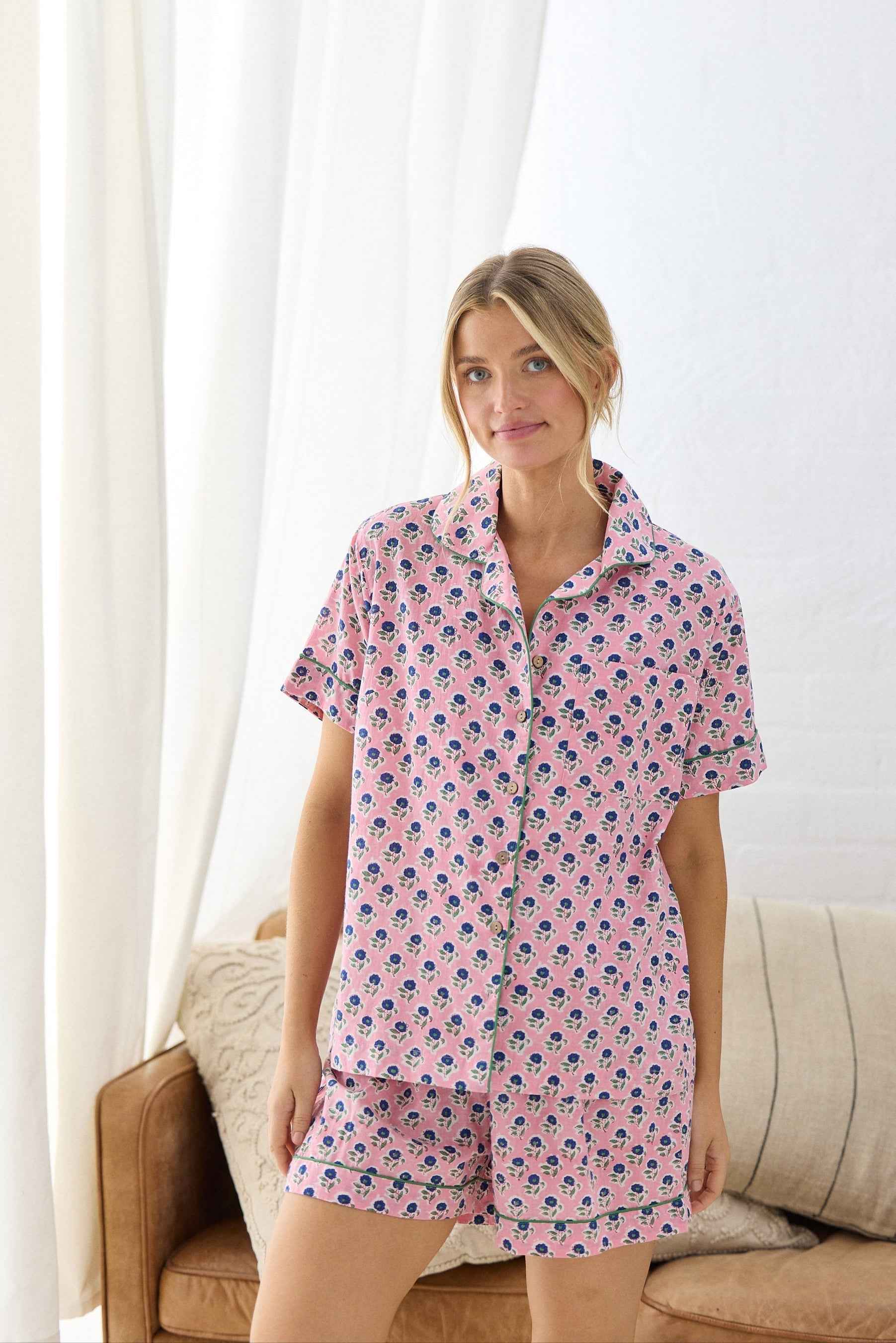 Namaste Pyjama Set - Ditsy Daisy Print