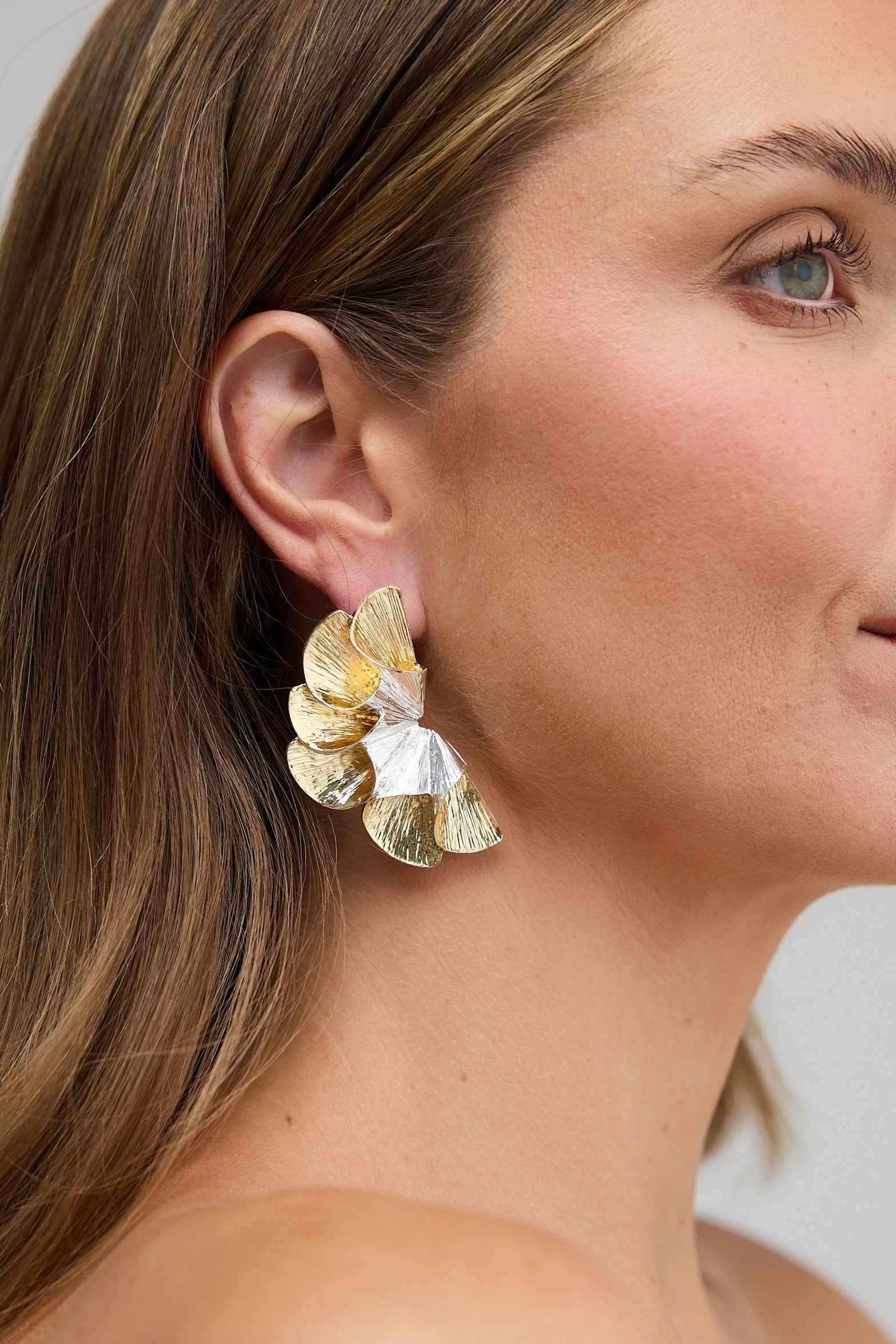 Maryland Earrings - Gold W Silver