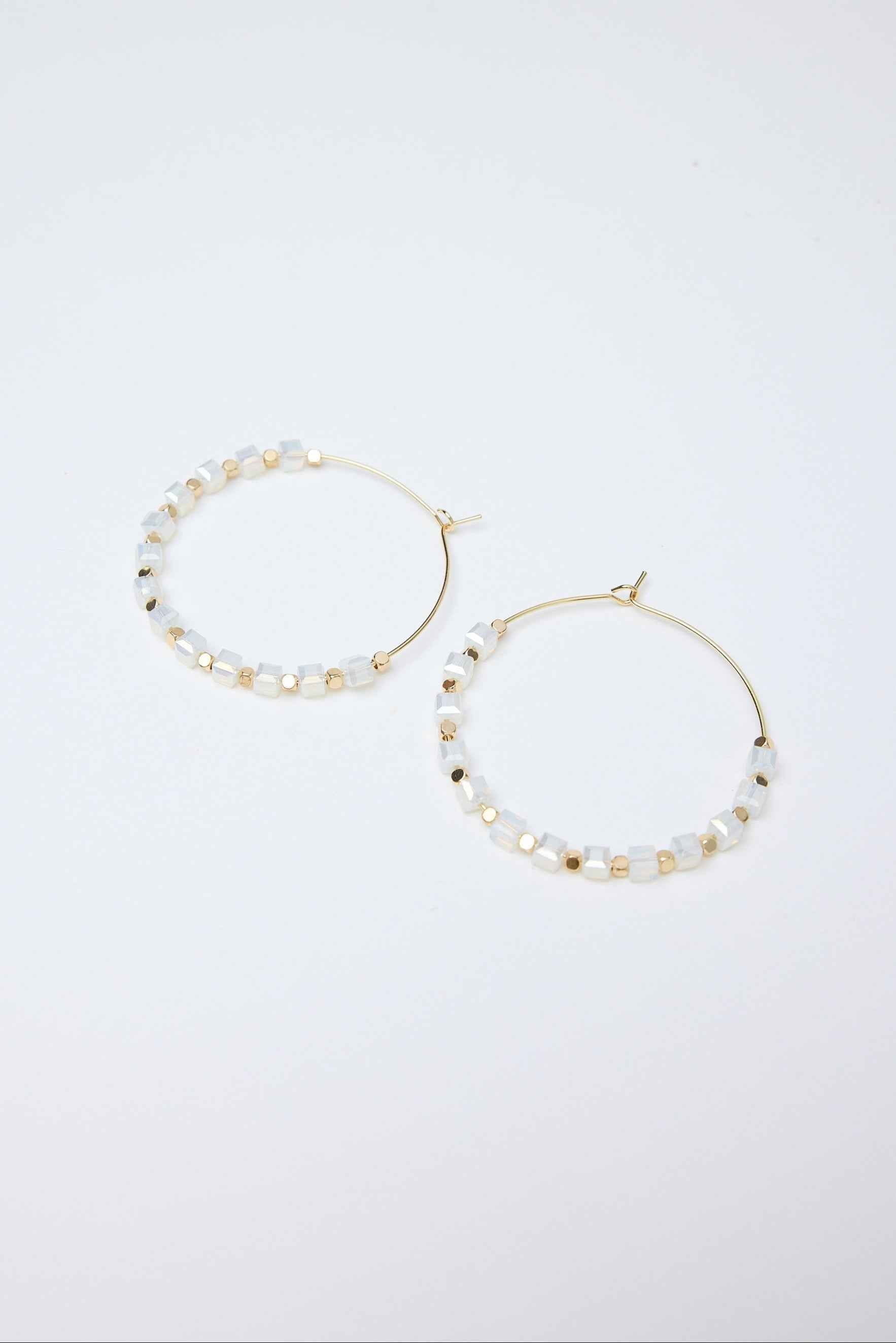 Emma Earrings - White