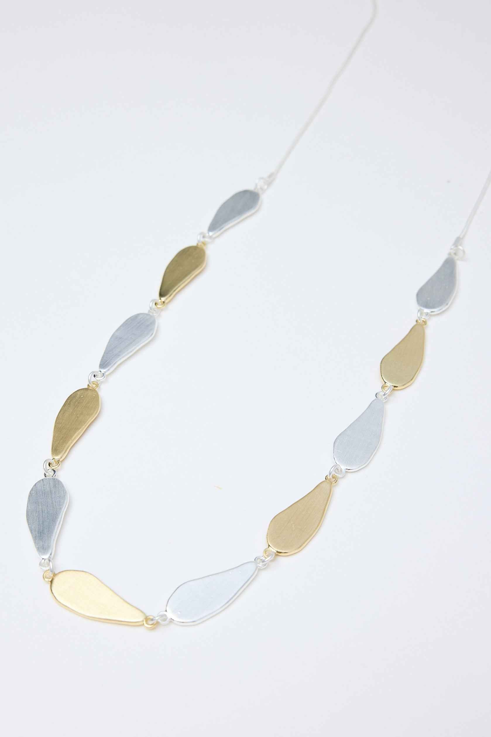 Mason Necklace - Silver W Gold