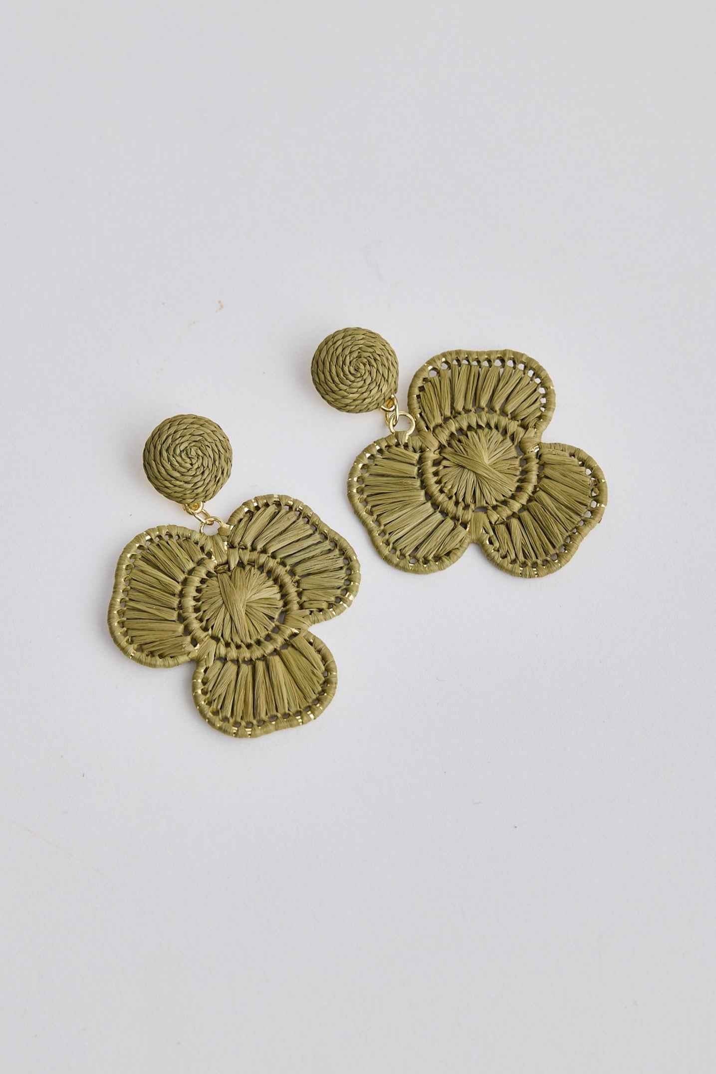 Cameron Earrings - Olive