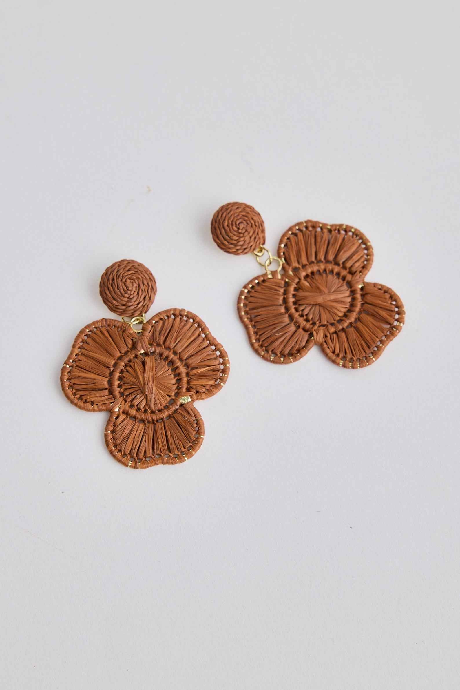 Cameron Earrings - Tan